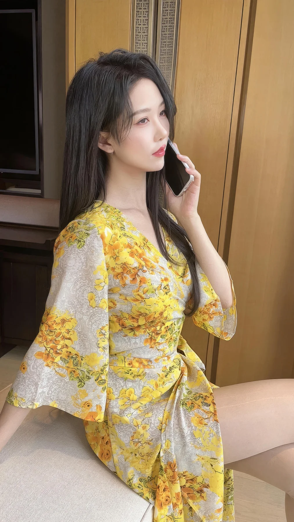 XiuRen 秀人 No.N156 利世黄色美裙诱惑肉丝 - 123
