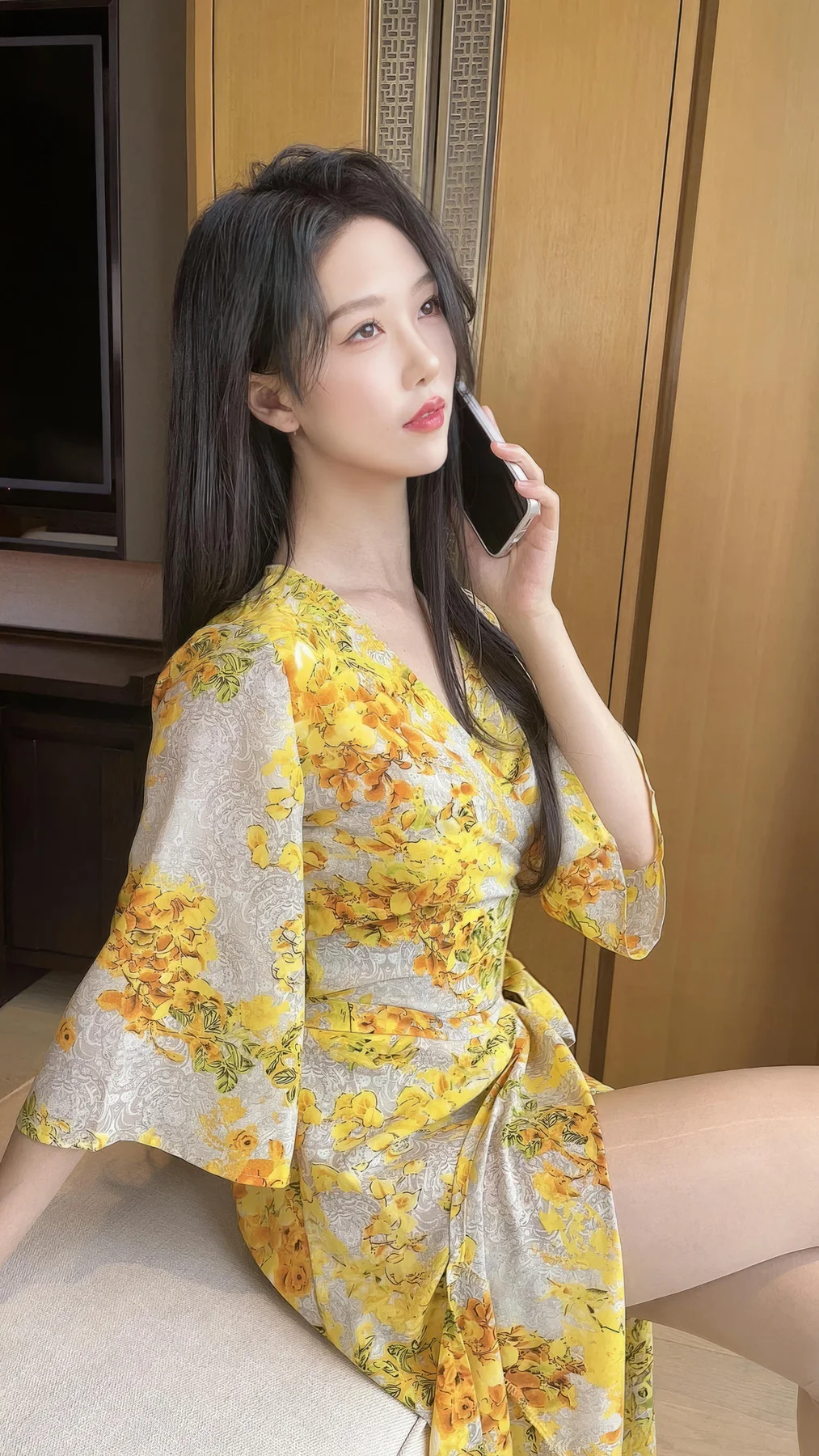 XiuRen 秀人 No.N156 利世黄色美裙诱惑肉丝 - 124
