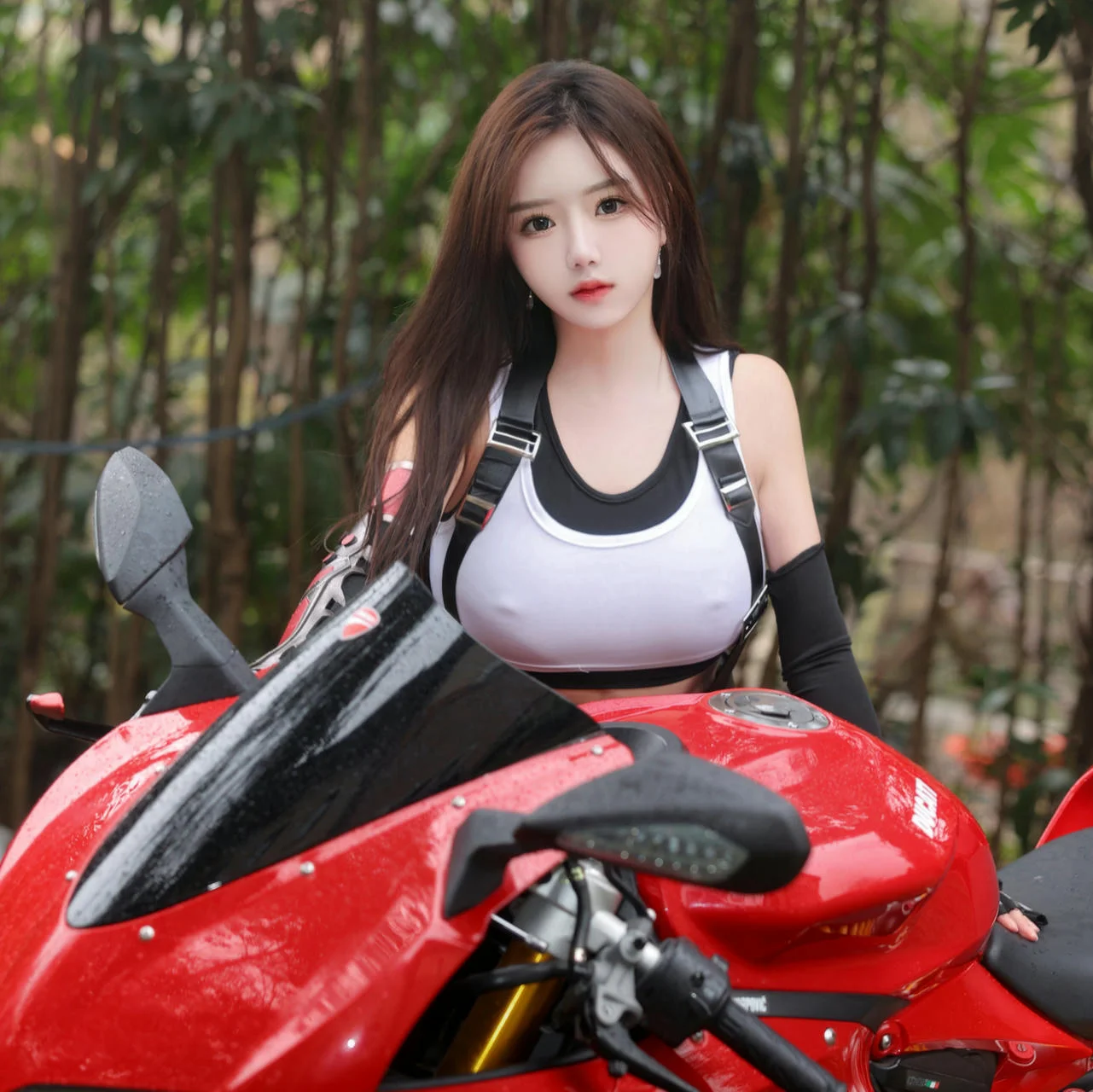 XiuRen 秀人 No.N161 小薯条nienie户外机车诱惑 - 44