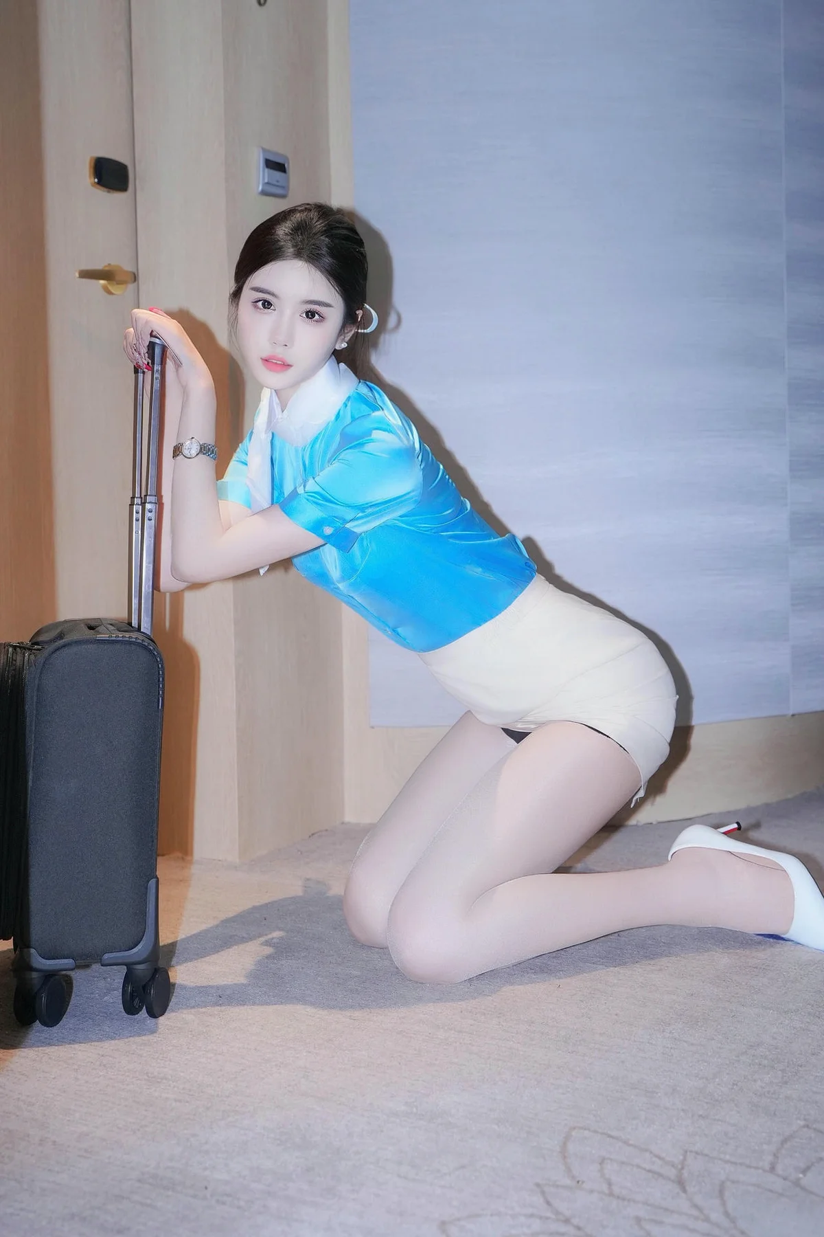 XiuRen 秀人 No.N204 晚苏susu空姐制服套图 - 17
