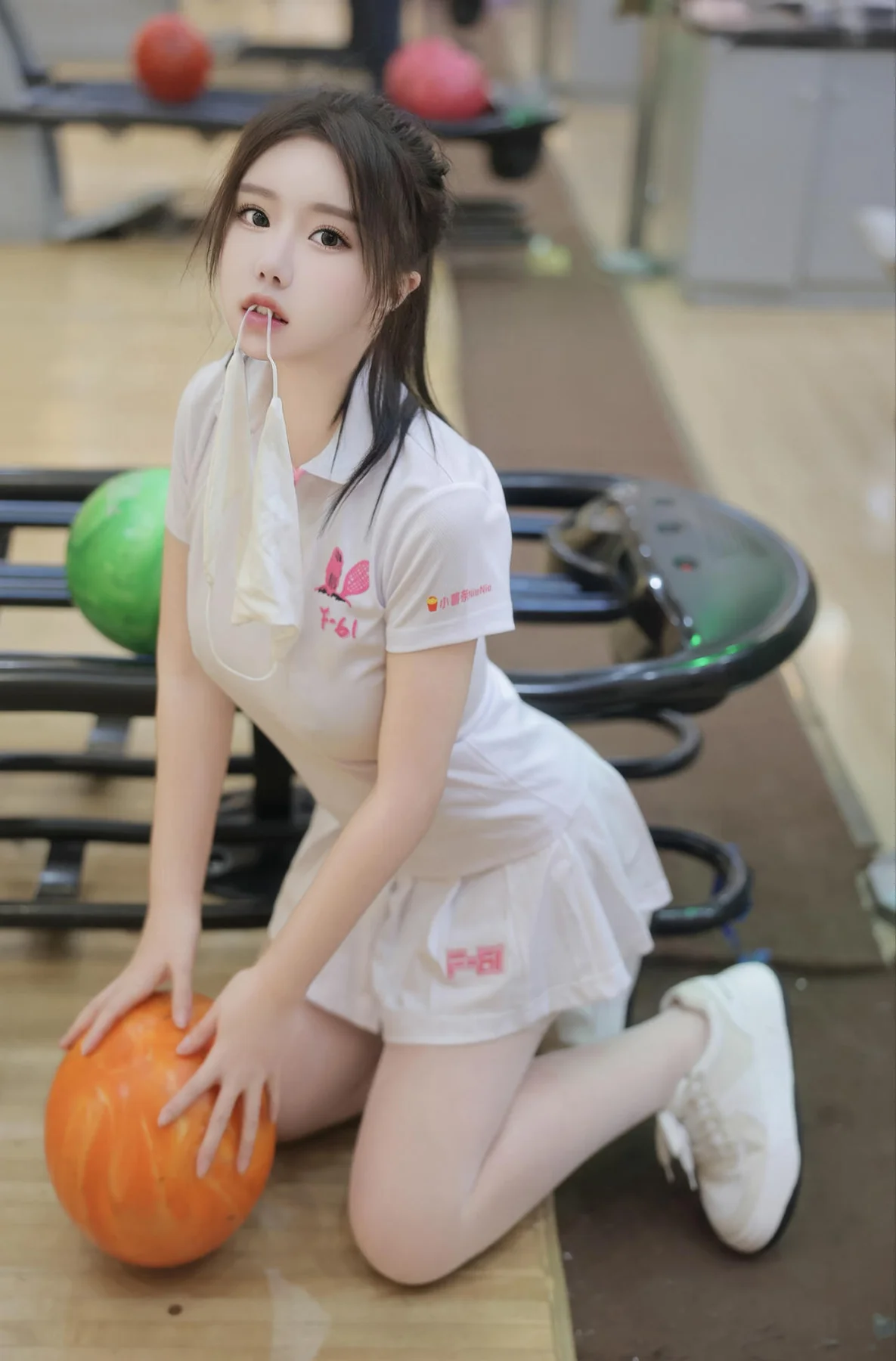 XiuRen 秀人 No.N207 小薯条nienie保龄球主题制服 - 26