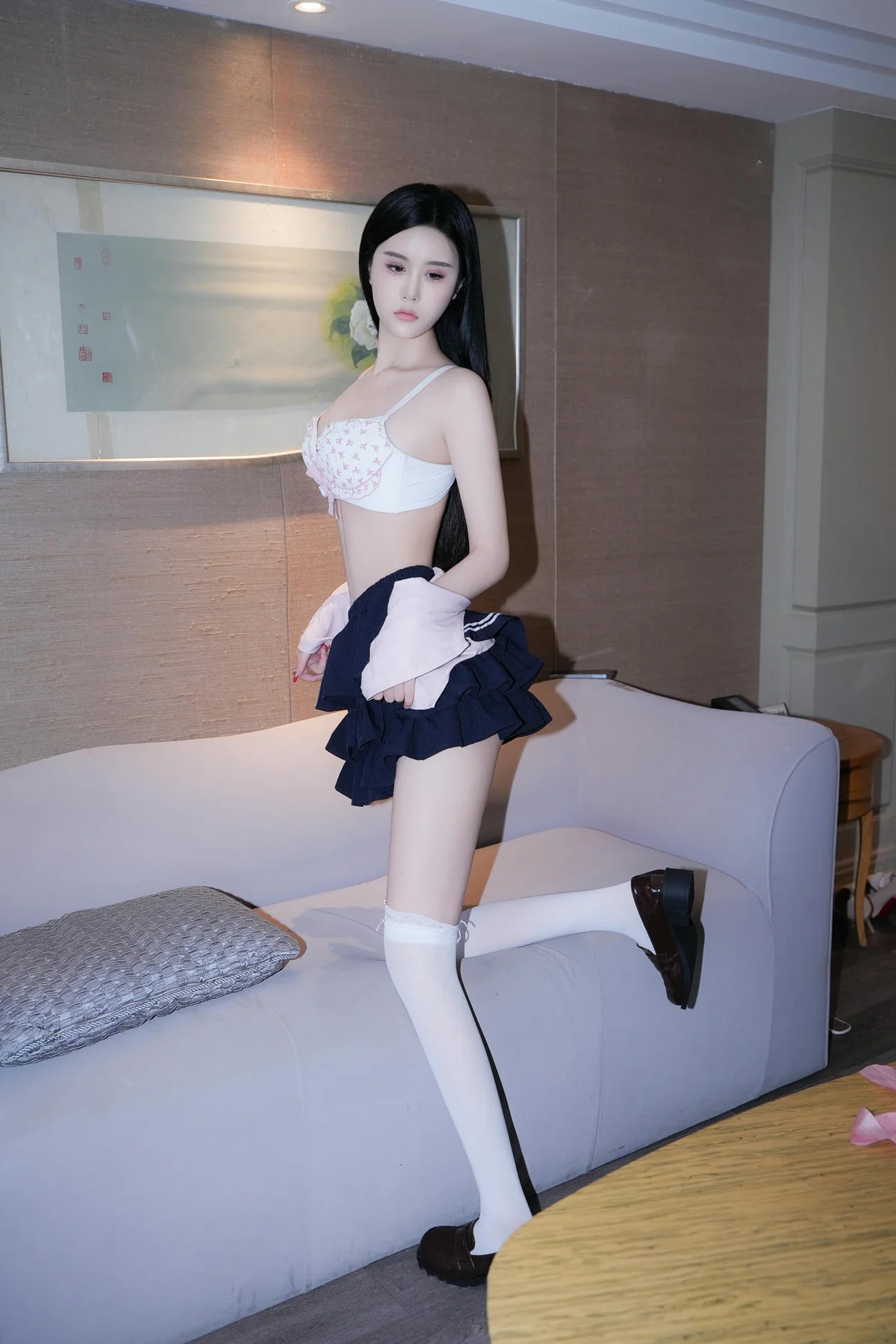 XiuRen 秀人 No.N219 晚苏susu短裙jk双人制服 - 71