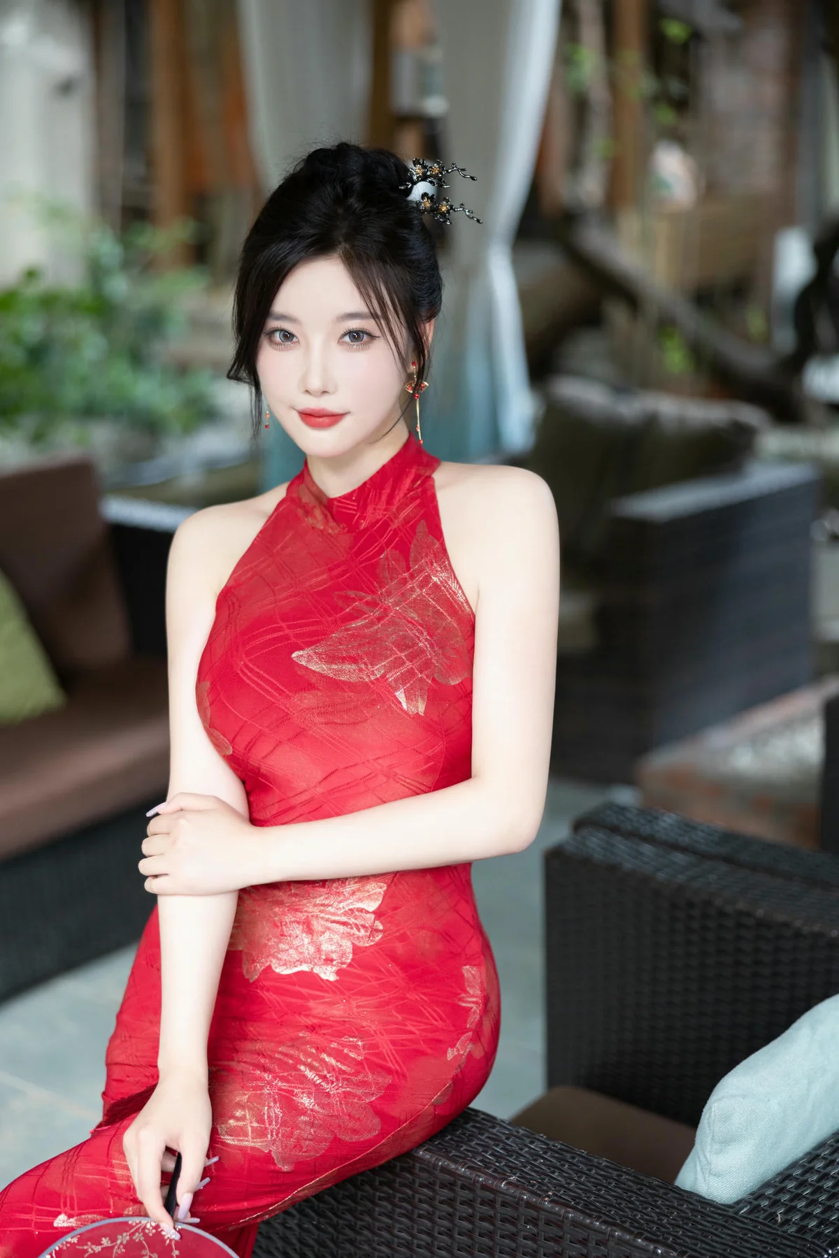 XiuRen 秀人 No.N226 杨晨晨女神性感红色旗袍 - 20