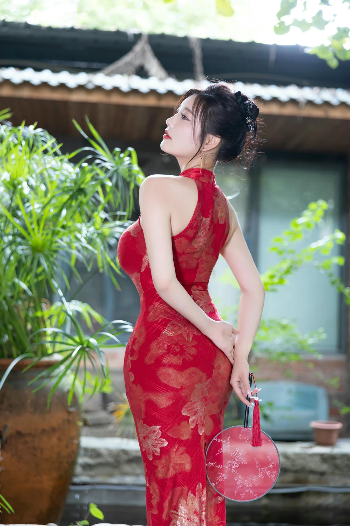 XiuRen 秀人 No.N226 杨晨晨女神性感红色旗袍 - 22