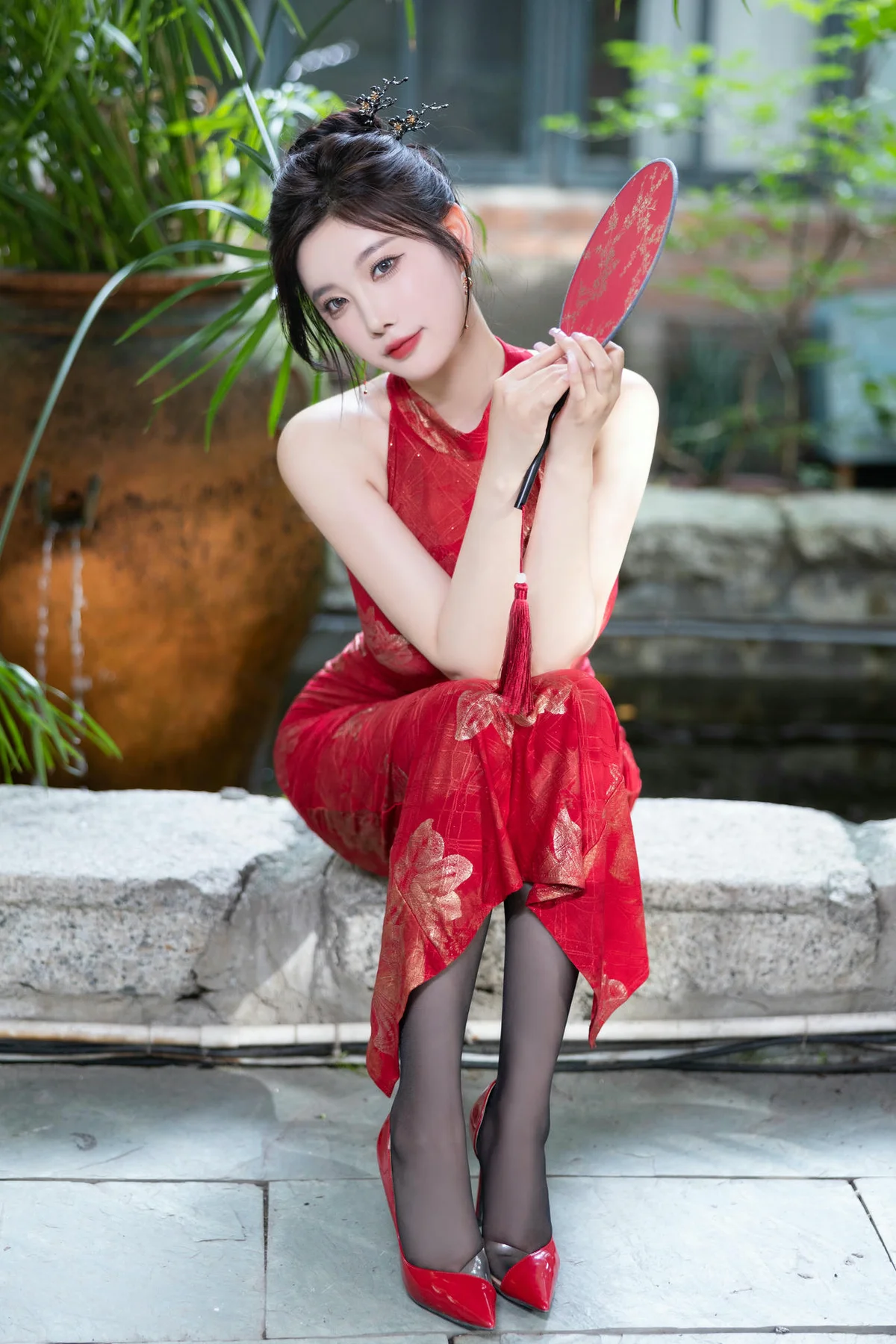 XiuRen 秀人 No.N226 杨晨晨女神性感红色旗袍 - 23