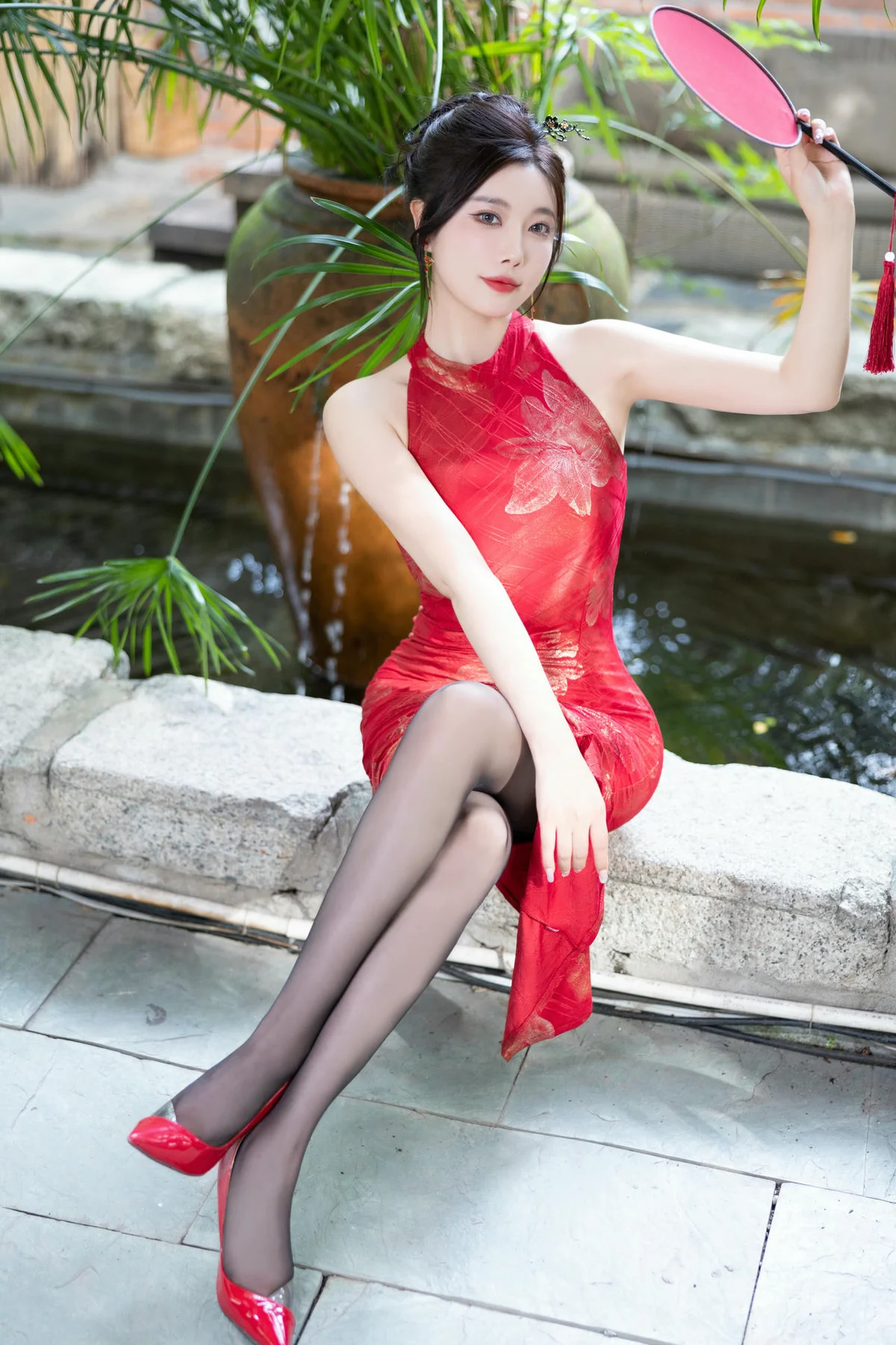 XiuRen 秀人 No.N226 杨晨晨女神性感红色旗袍 - 25