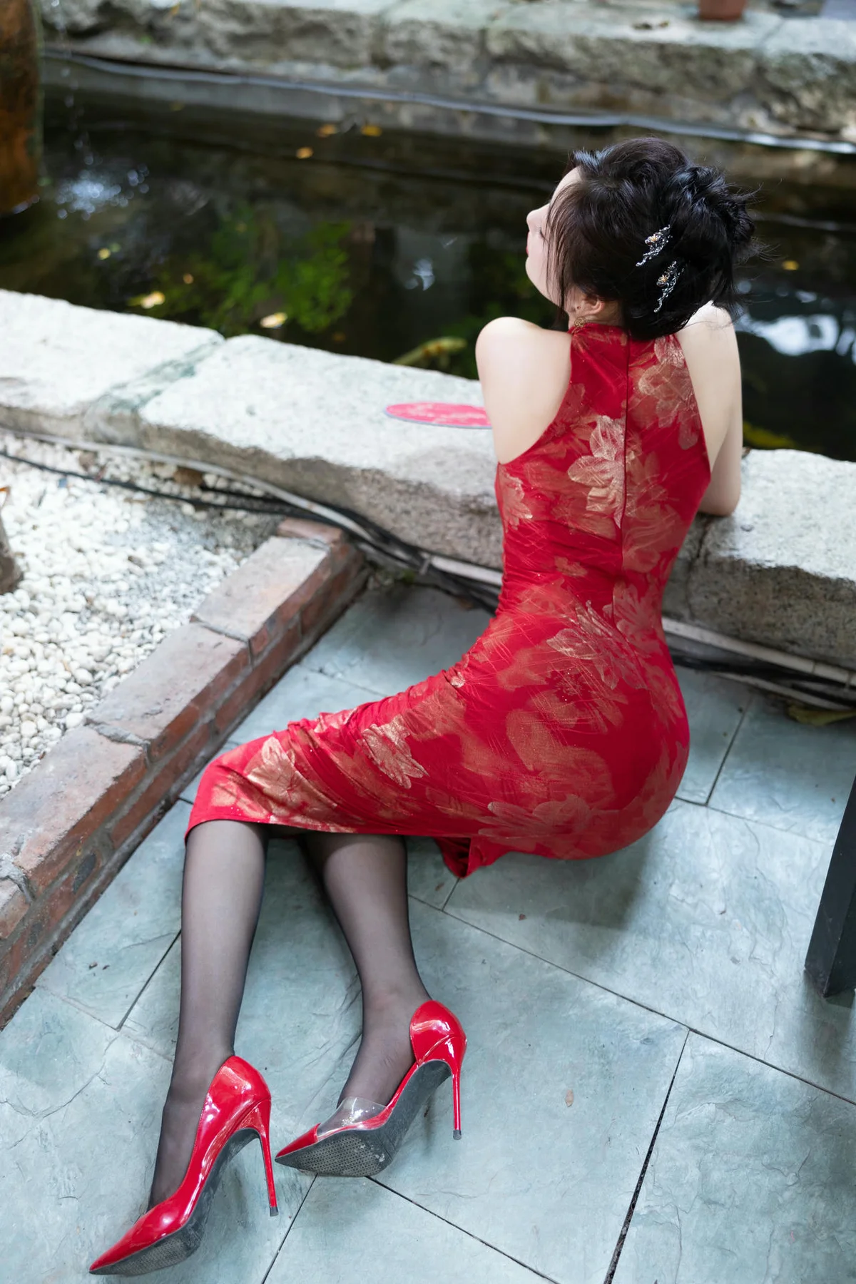 XiuRen 秀人 No.N226 杨晨晨女神性感红色旗袍 - 26