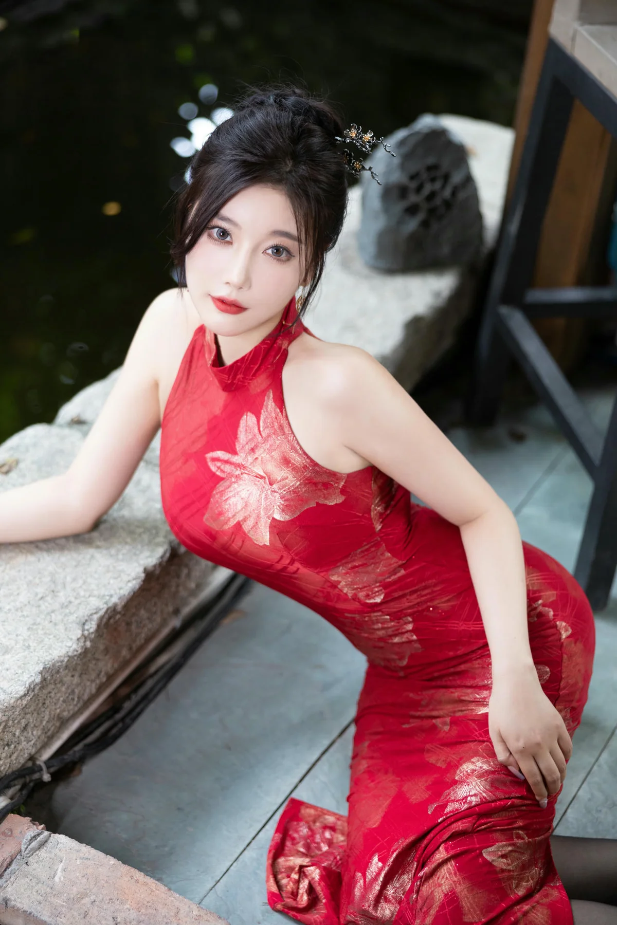 XiuRen 秀人 No.N226 杨晨晨女神性感红色旗袍 - 28