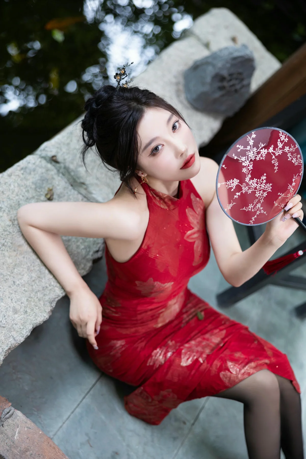 XiuRen 秀人 No.N226 杨晨晨女神性感红色旗袍 - 32