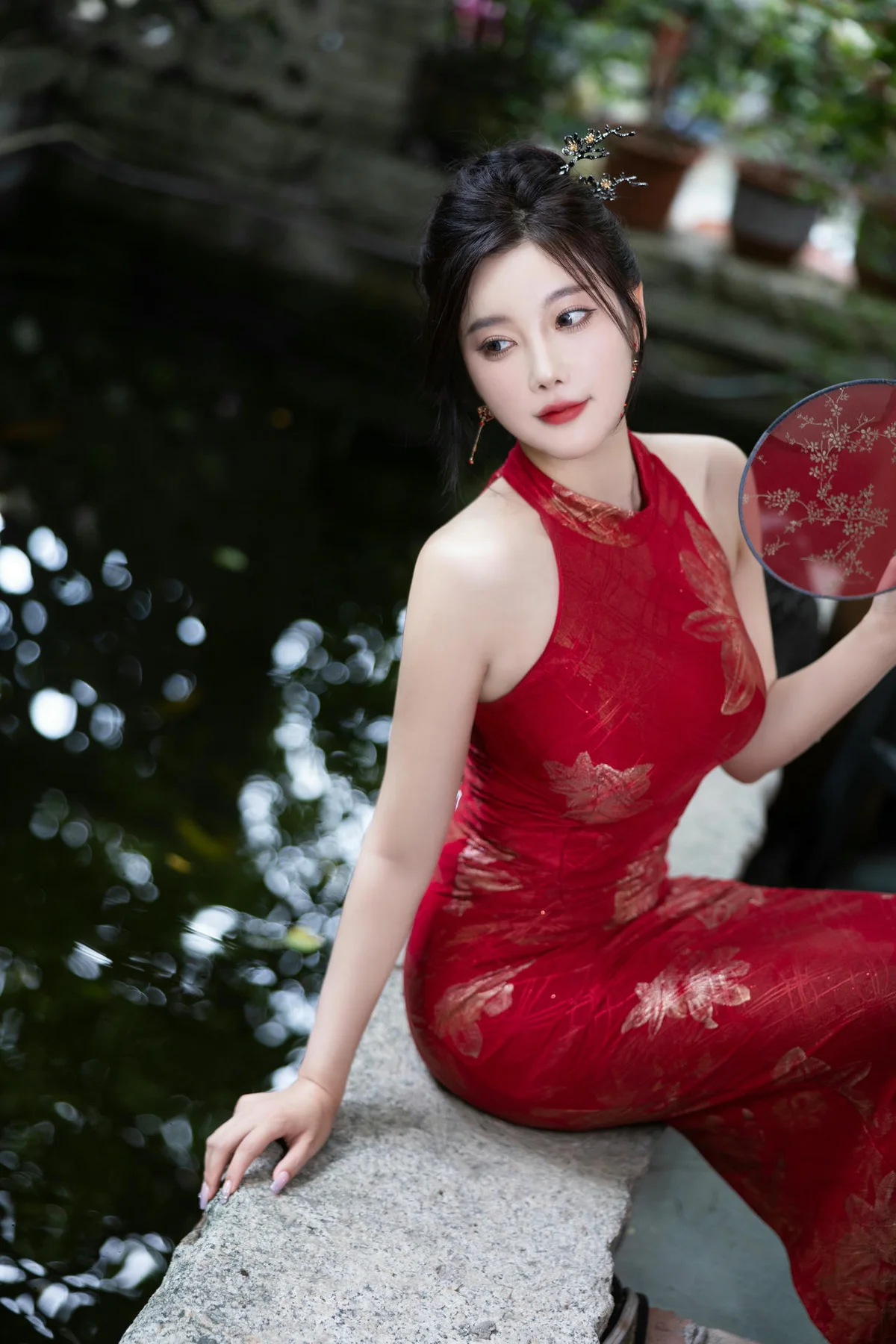 XiuRen 秀人 No.N226 杨晨晨女神性感红色旗袍 - 33