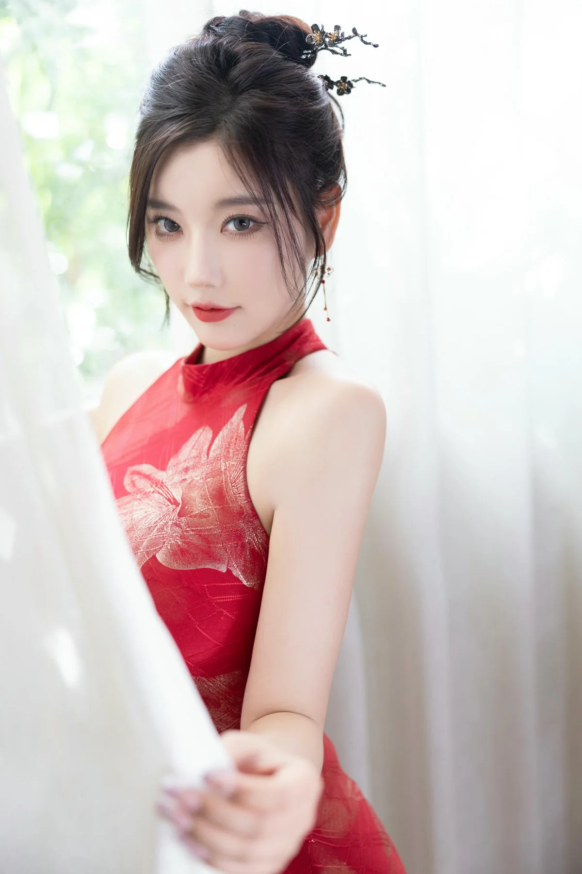 XiuRen 秀人 No.N226 杨晨晨女神性感红色旗袍 - 38