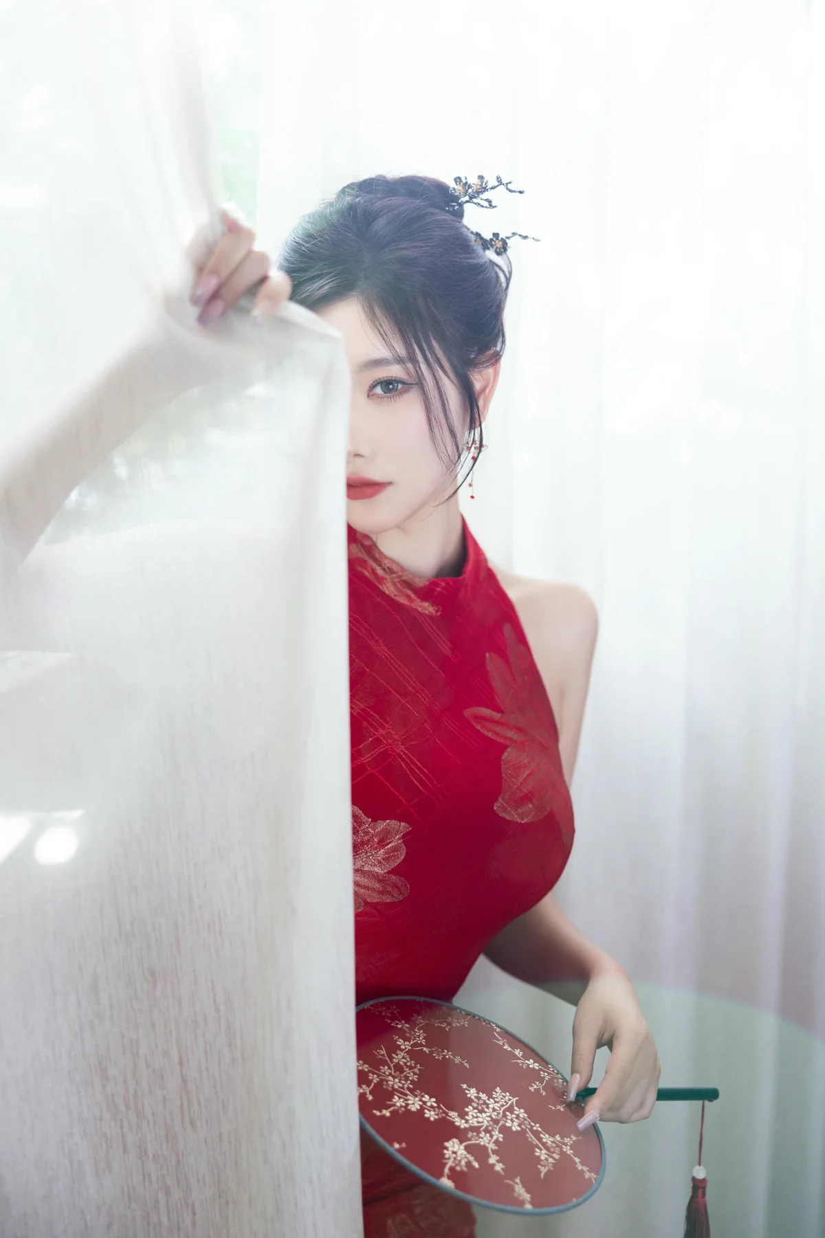 XiuRen 秀人 No.N226 杨晨晨女神性感红色旗袍 - 42