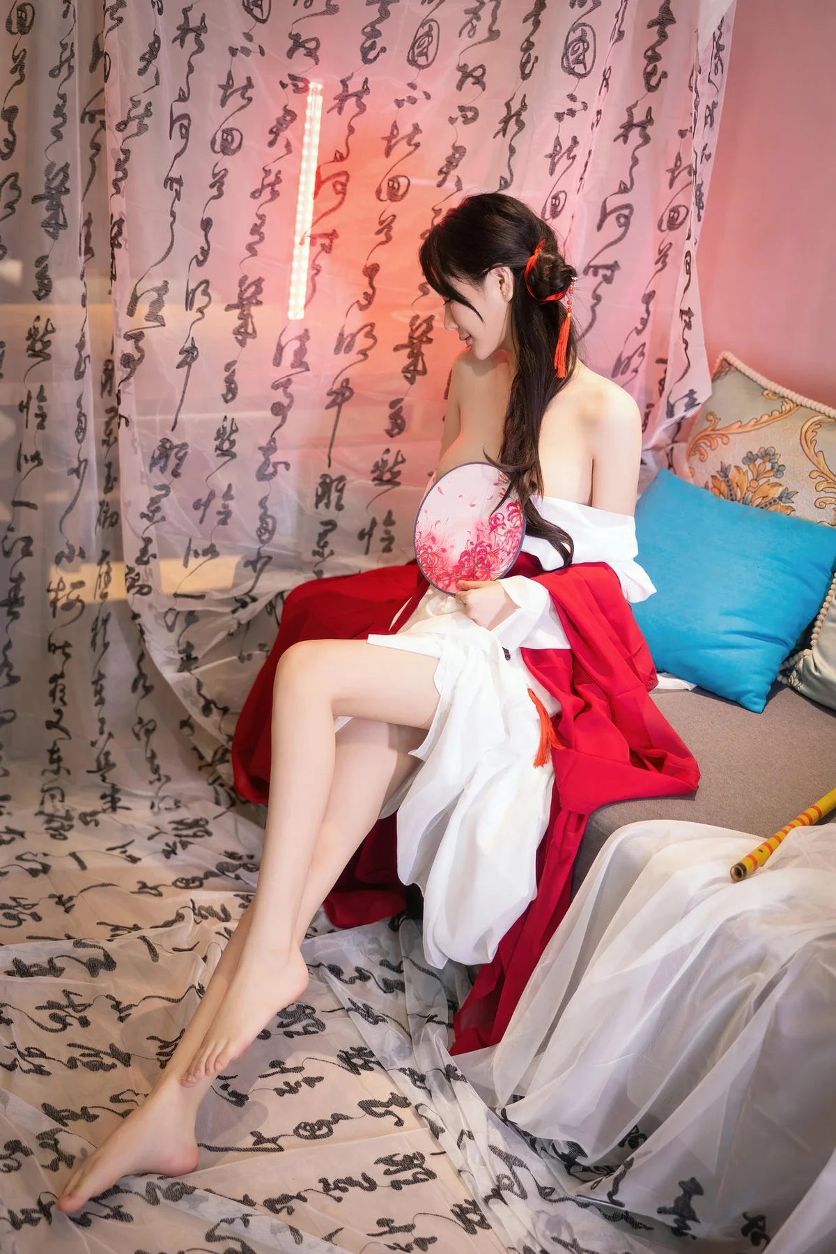 XiuRen 秀人 No.N240 谢小蒽古风制服红袍 - 45