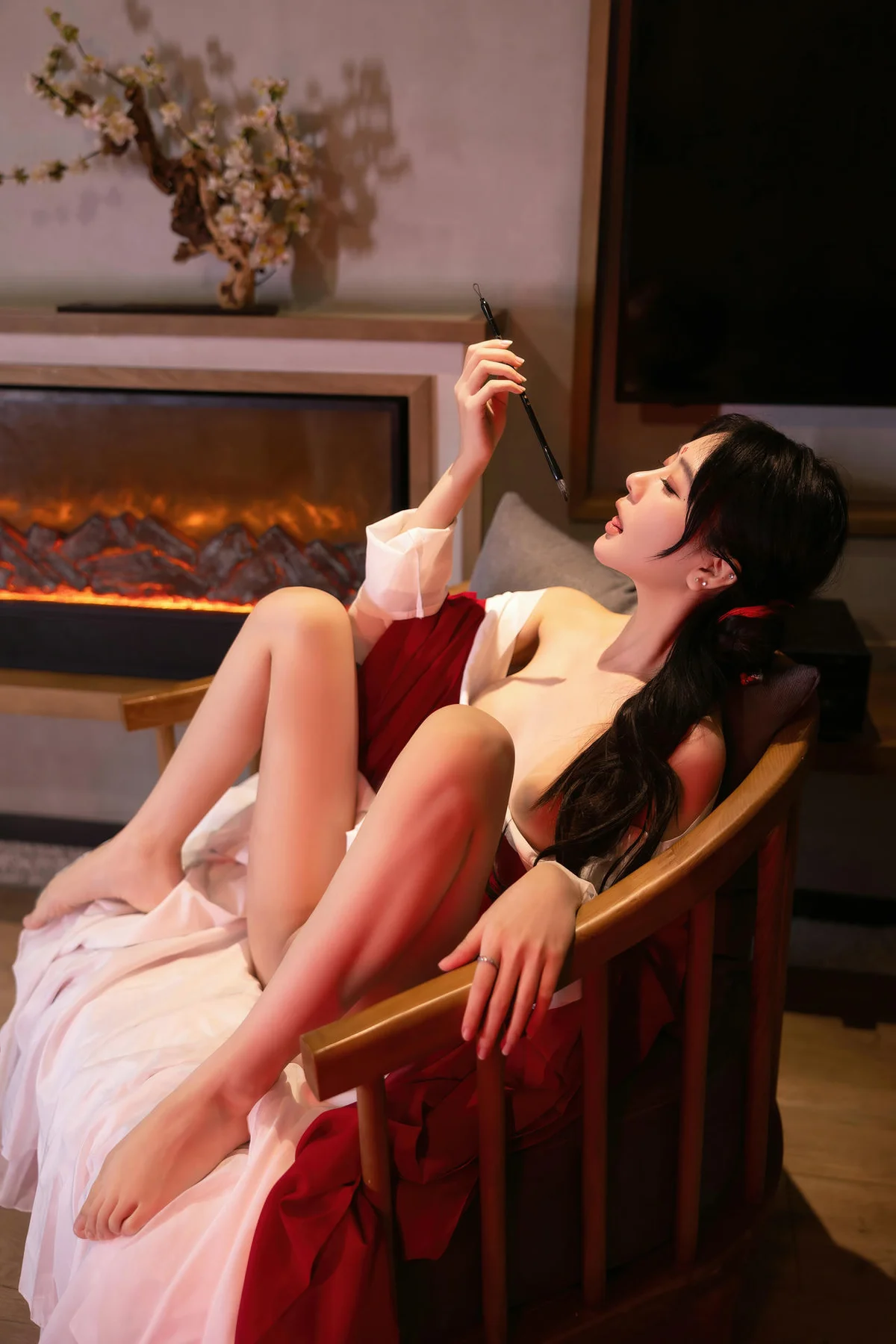 XiuRen 秀人 No.N240 谢小蒽古风制服红袍 - 58