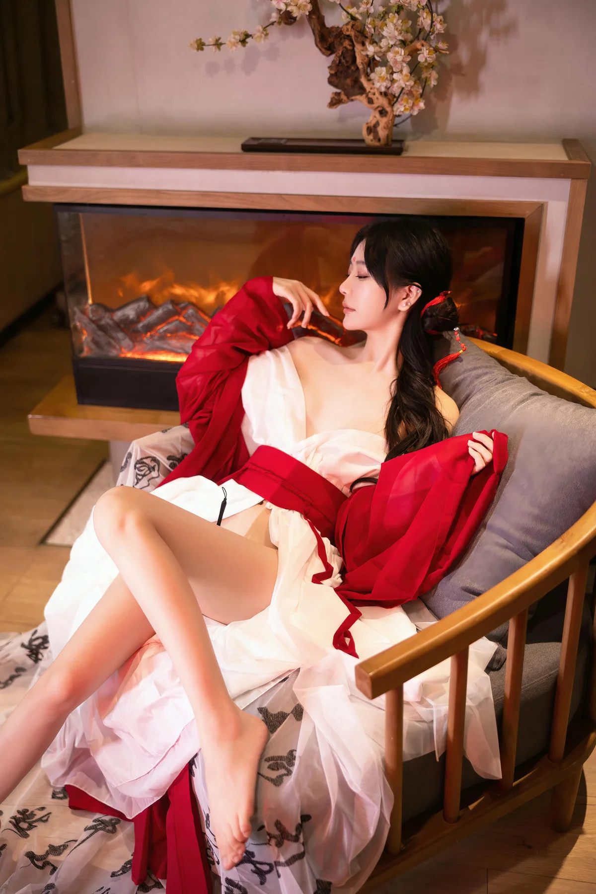 XiuRen 秀人 No.N240 谢小蒽古风制服红袍 - 73
