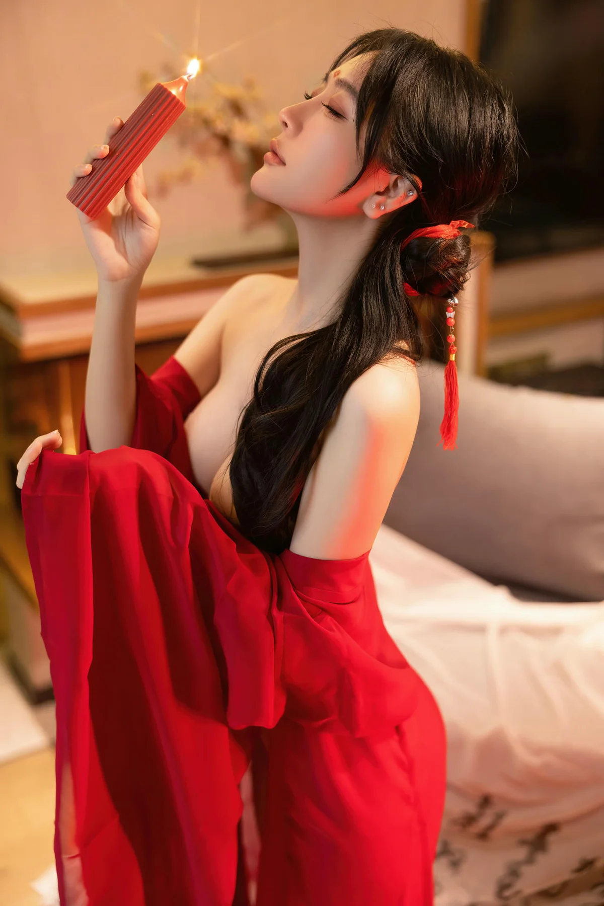 XiuRen 秀人 No.N240 谢小蒽古风制服红袍 - 87