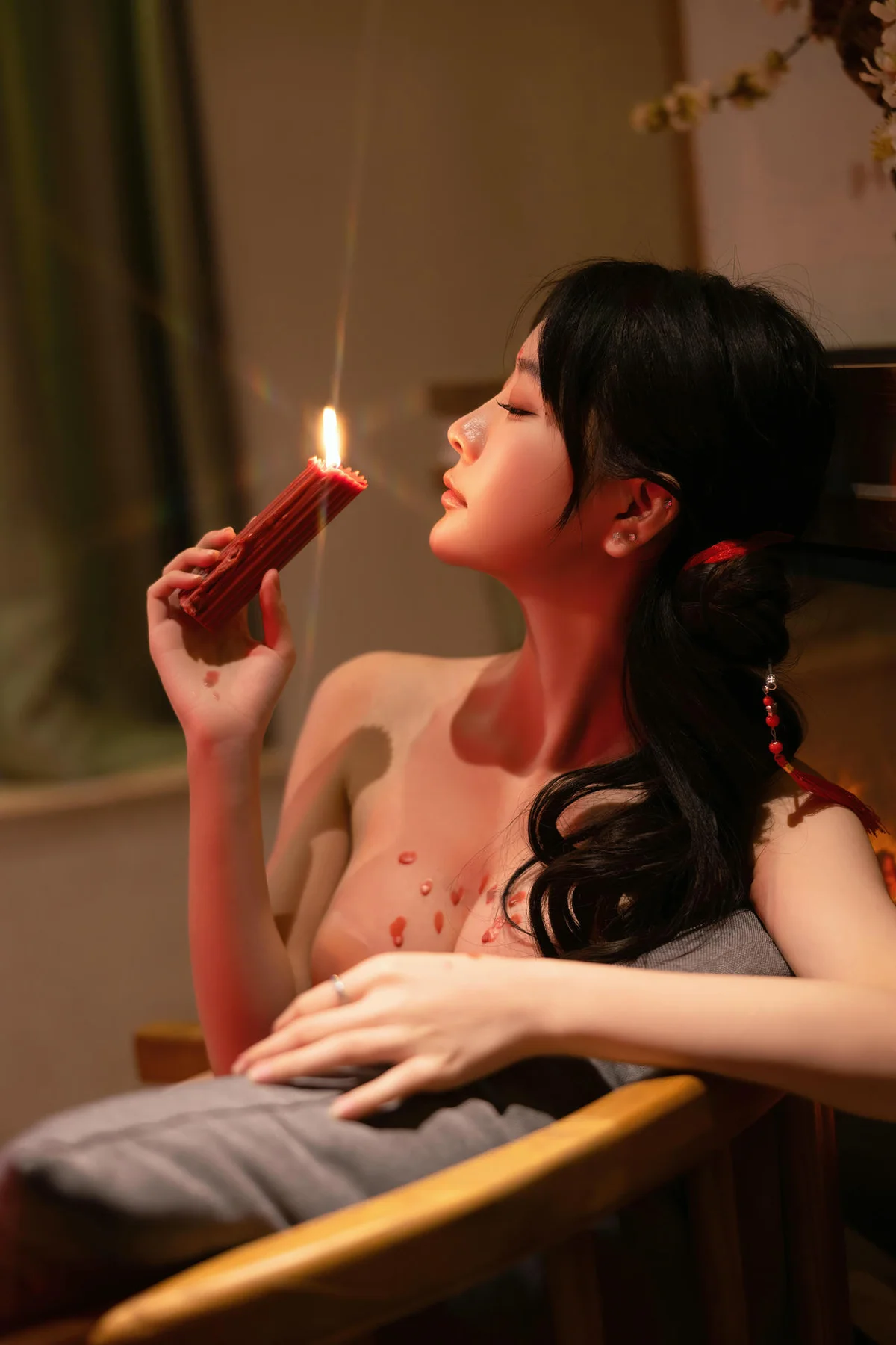 XiuRen 秀人 No.N240 谢小蒽古风制服红袍 - 128
