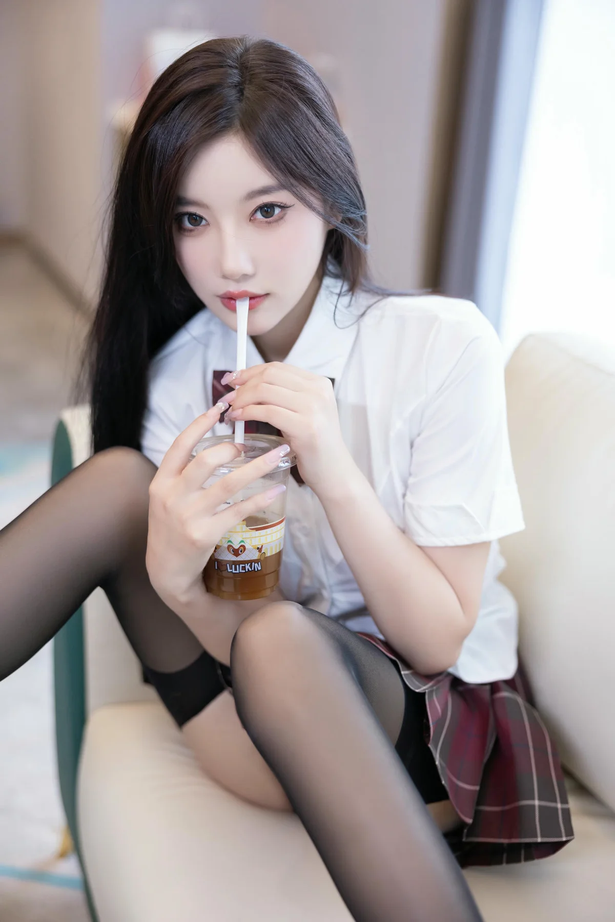XiuRen 秀人 No.N267 杨晨晨格子JK短裙制服 - 38