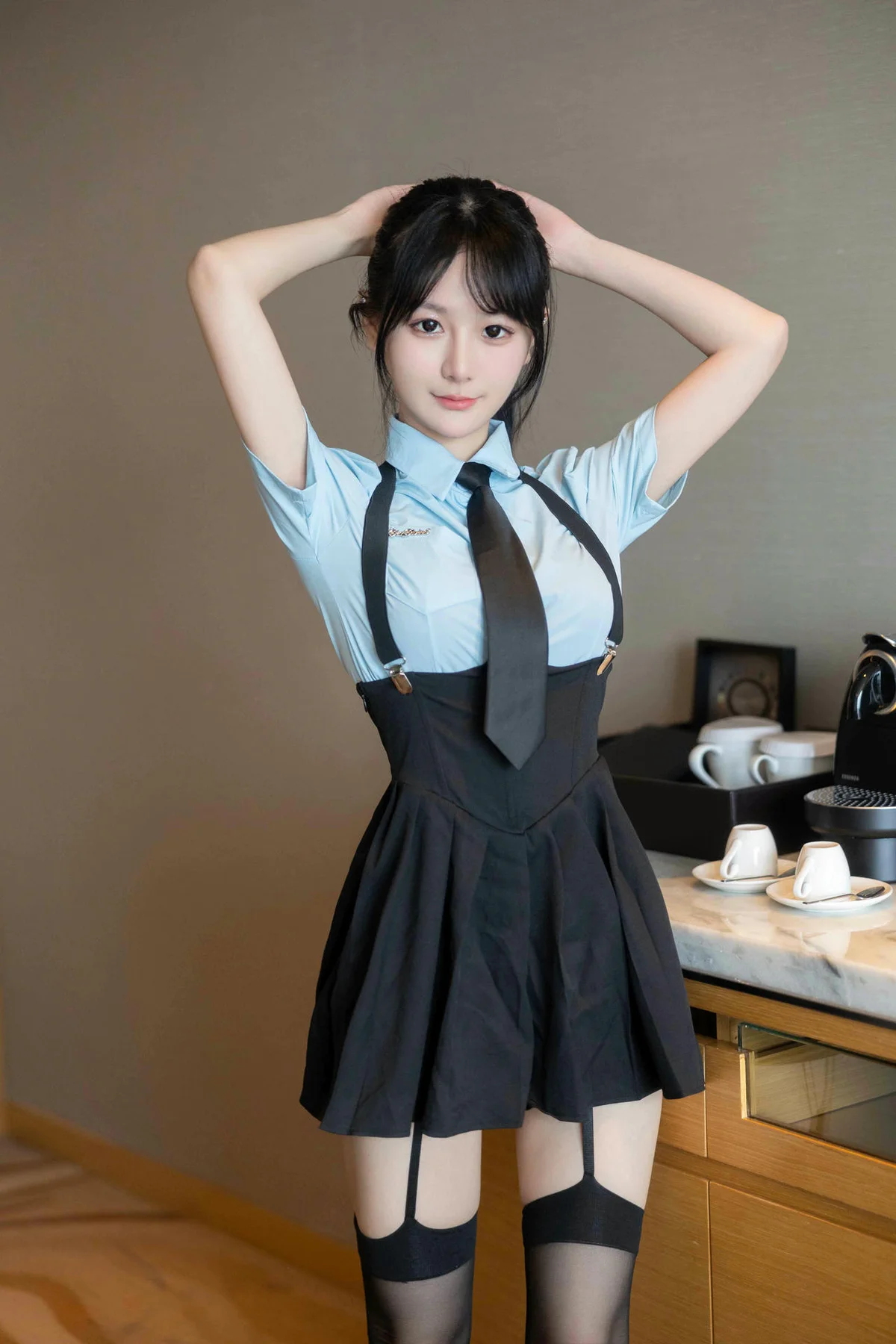 XiuRen 秀人 No.N268 谢小蒽长腿黑丝吊袜 - 64