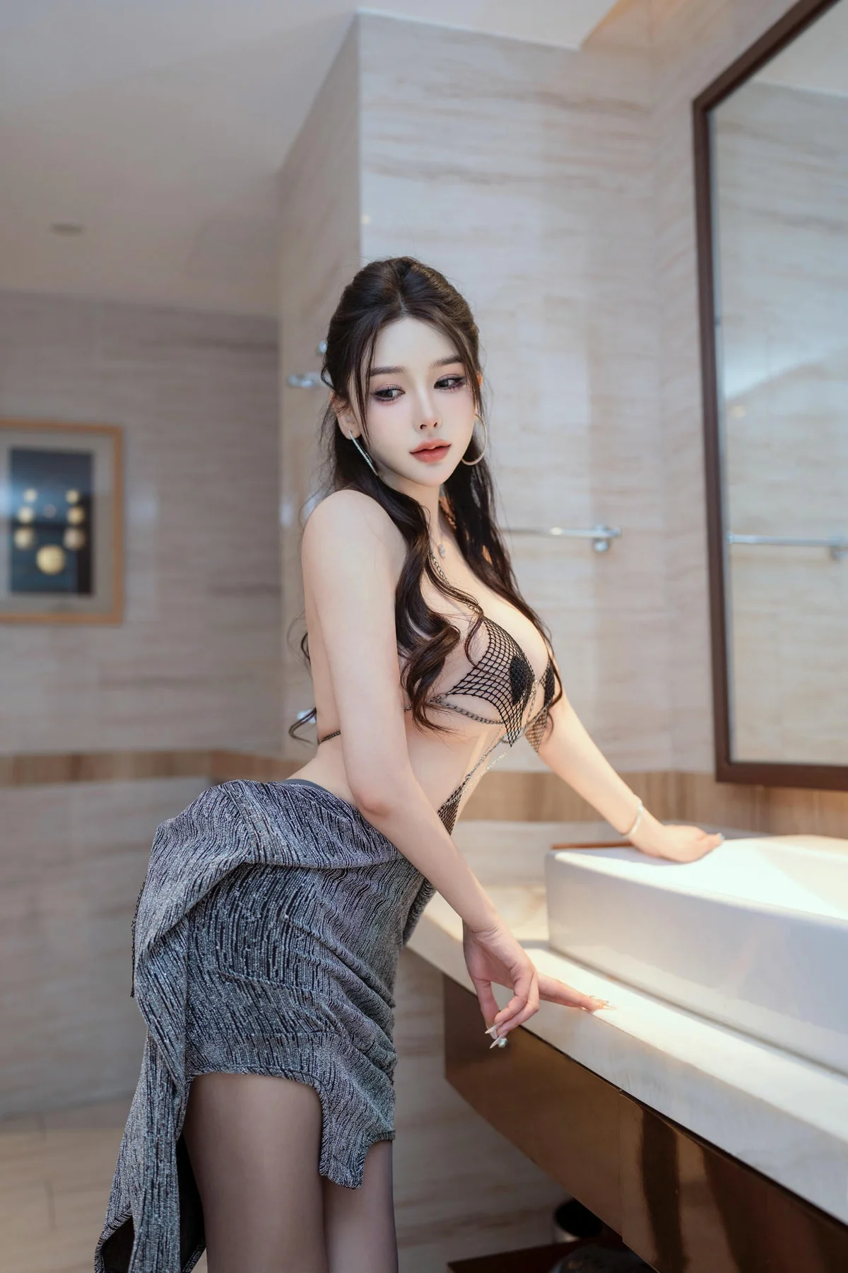 XiuRen 秀人 No.N296 李丽莎香肩黑丝私房 - 44