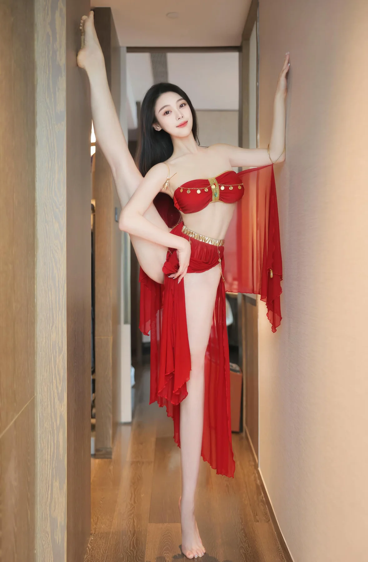 XiuRen 秀人 No.N306 清妙红色长腿舞裙 - 14