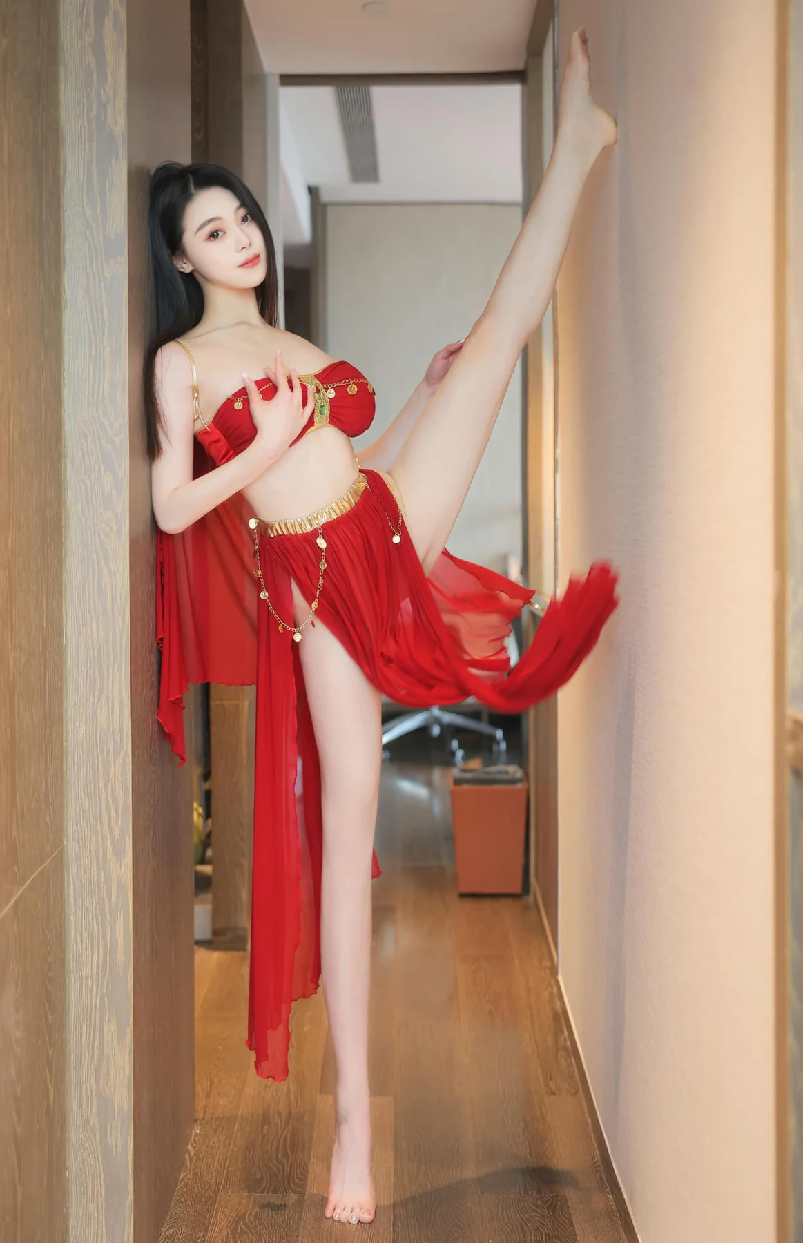 XiuRen 秀人 No.N306 清妙红色长腿舞裙 - 15