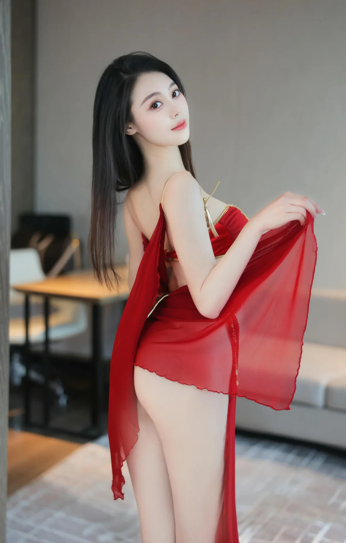 XiuRen 秀人 No.N306 清妙红色长腿舞裙 - 25