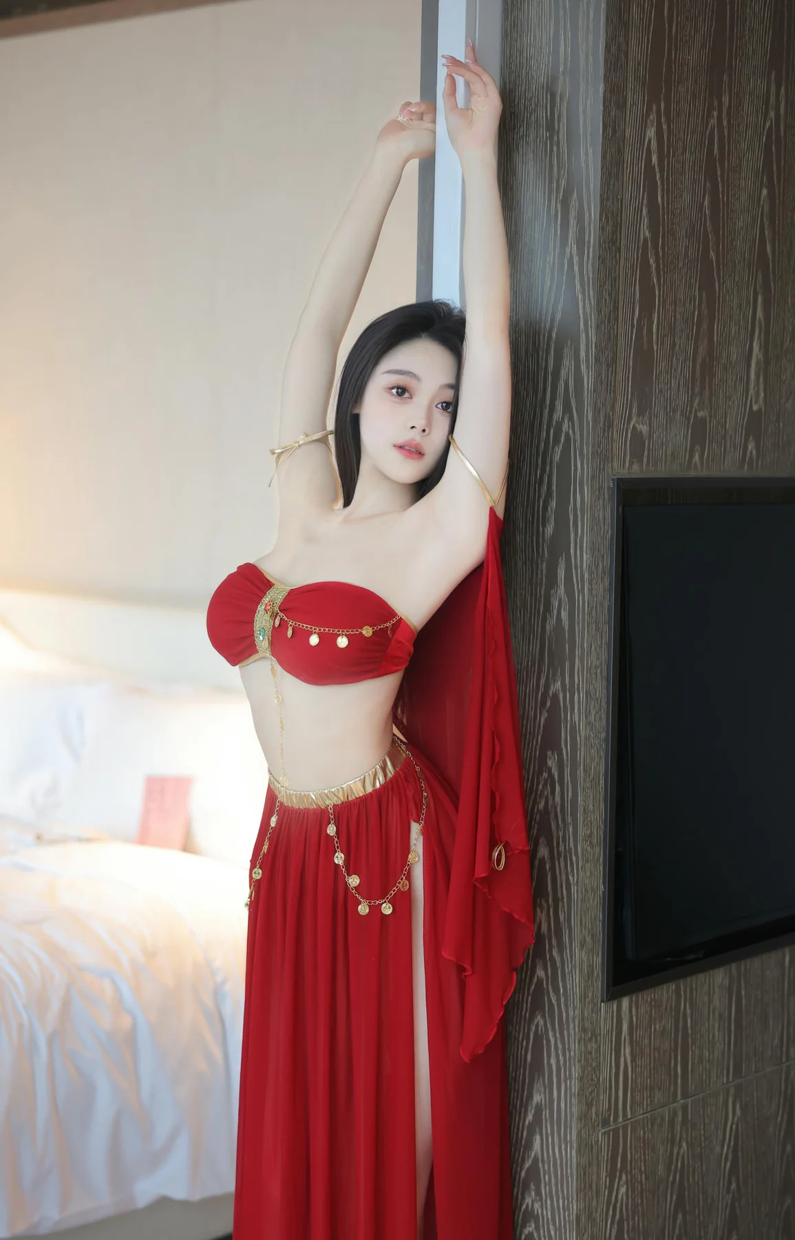 XiuRen 秀人 No.N306 清妙红色长腿舞裙 - 40
