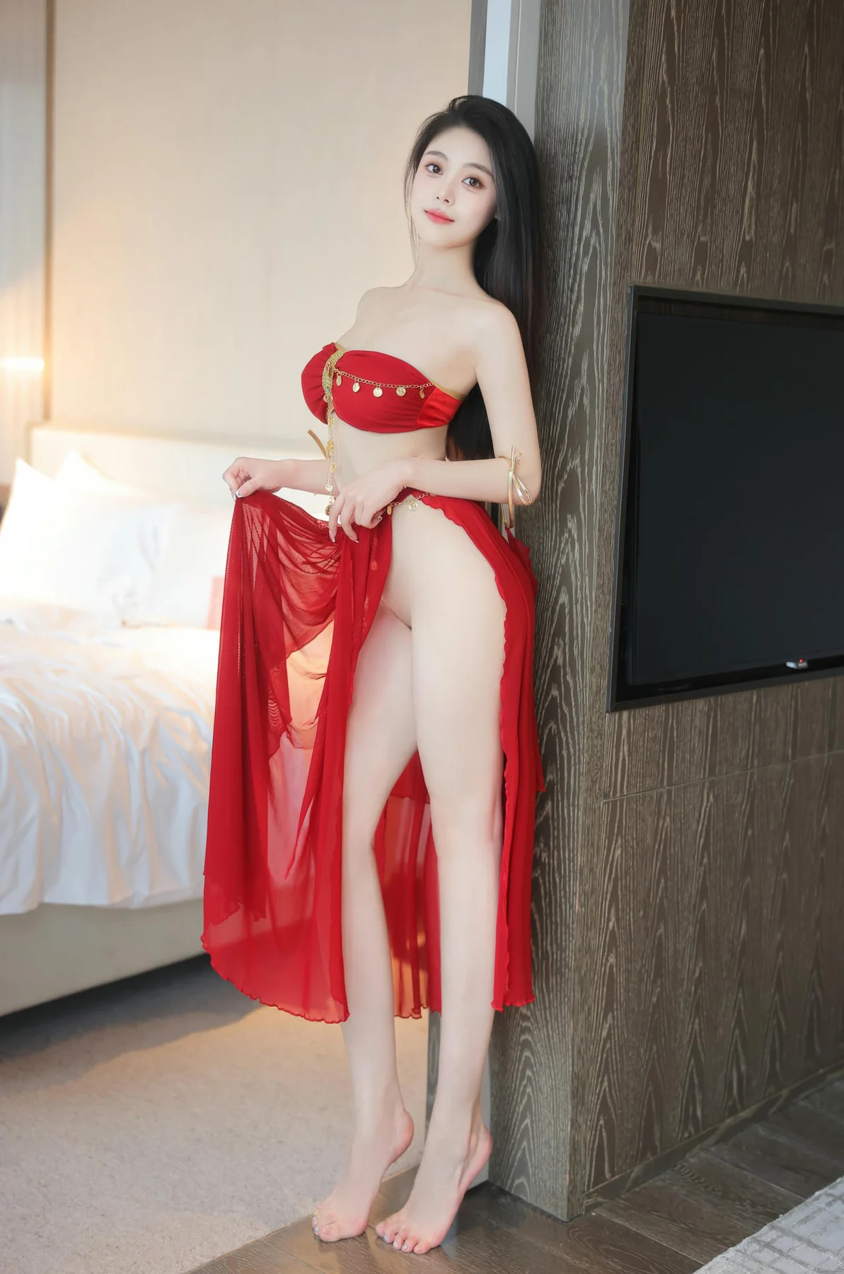XiuRen 秀人 No.N306 清妙红色长腿舞裙 - 41