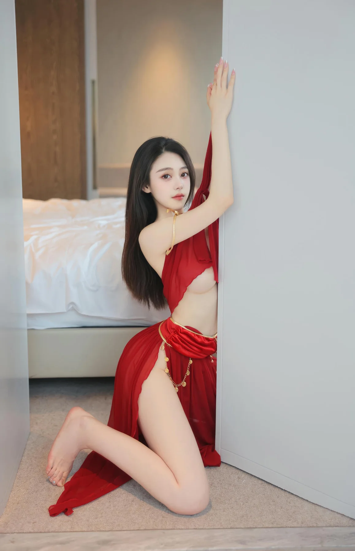 XiuRen 秀人 No.N306 清妙红色长腿舞裙 - 56