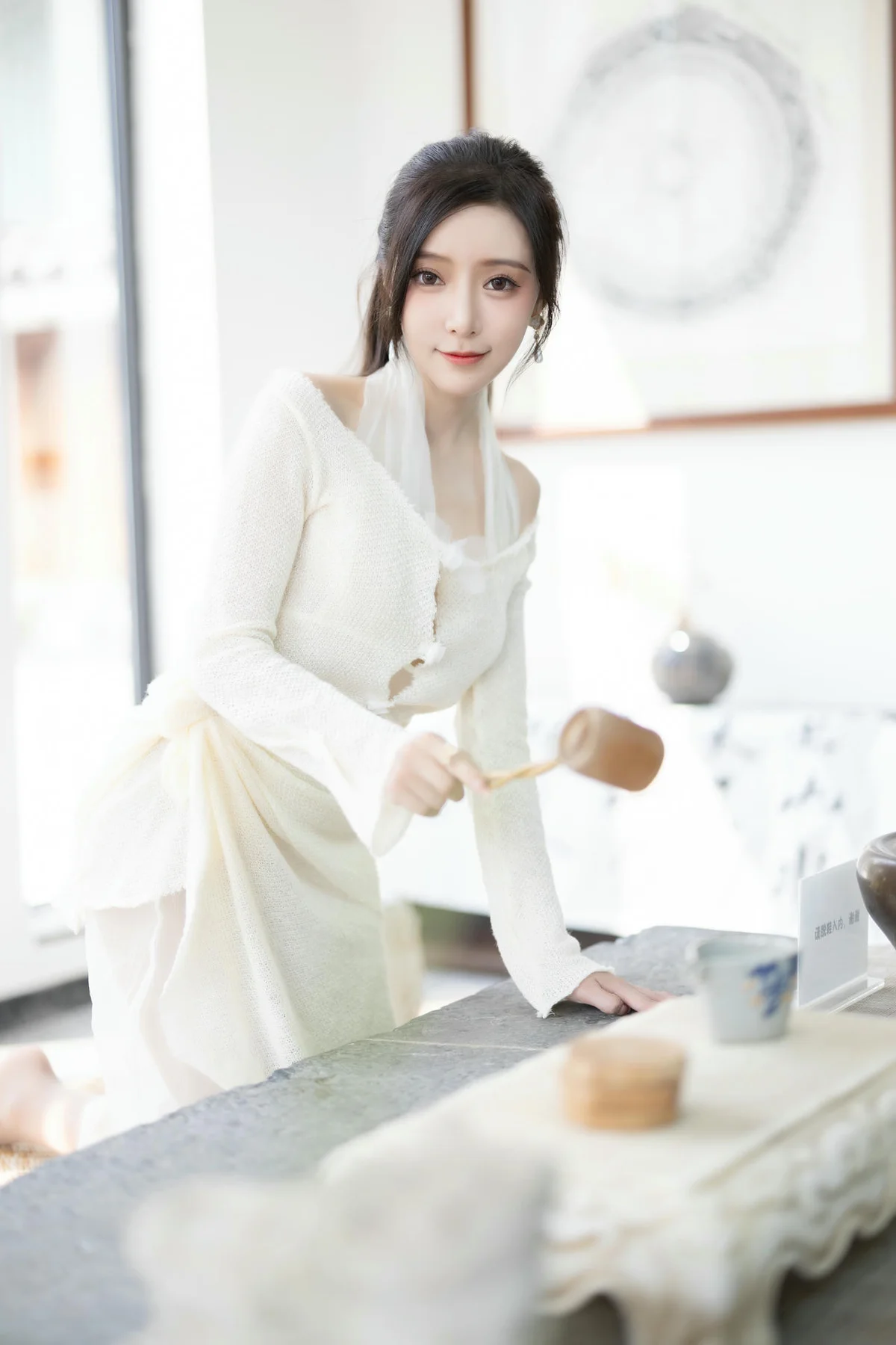 XiuRen 秀人 No.N307 王馨瑶白色长裙气质美女 - 15