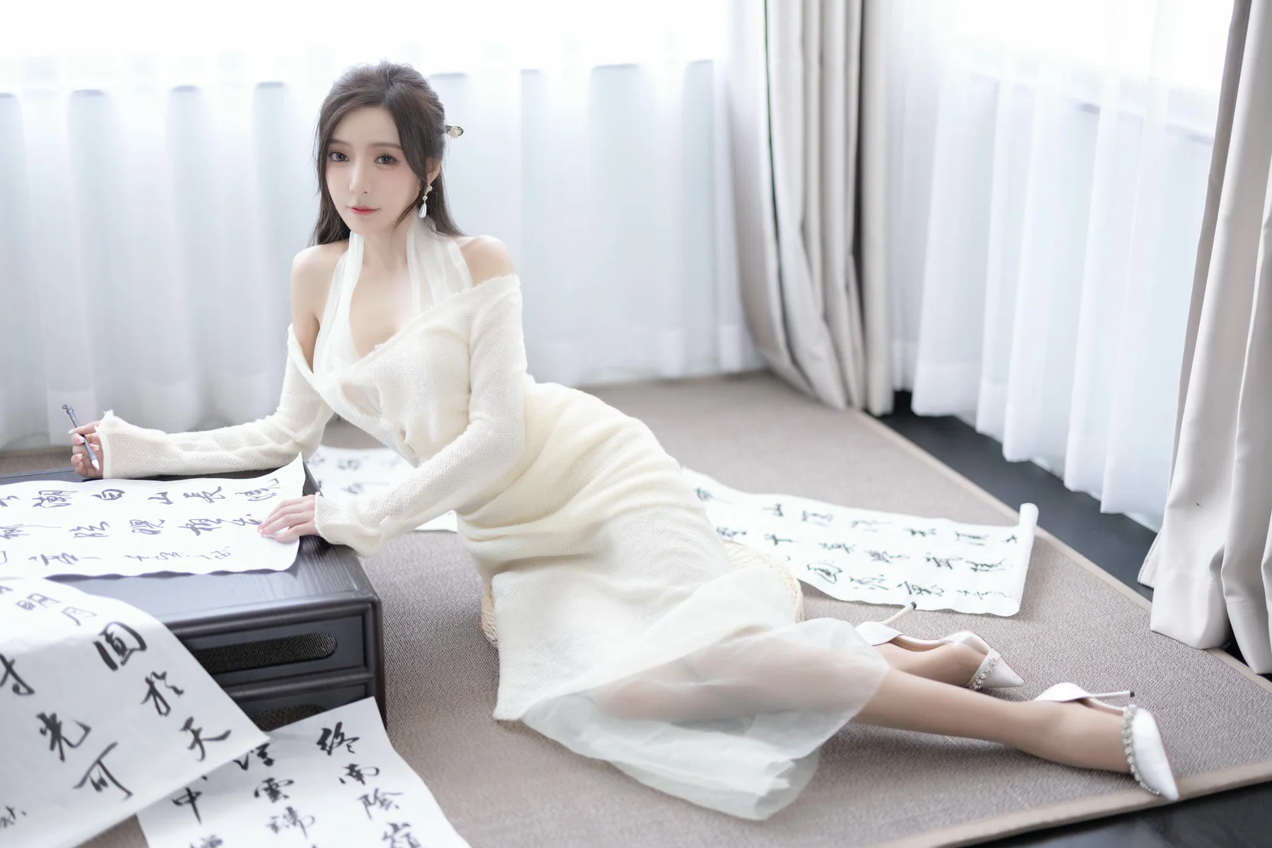 XiuRen 秀人 No.N307 王馨瑶白色长裙气质美女 - 22