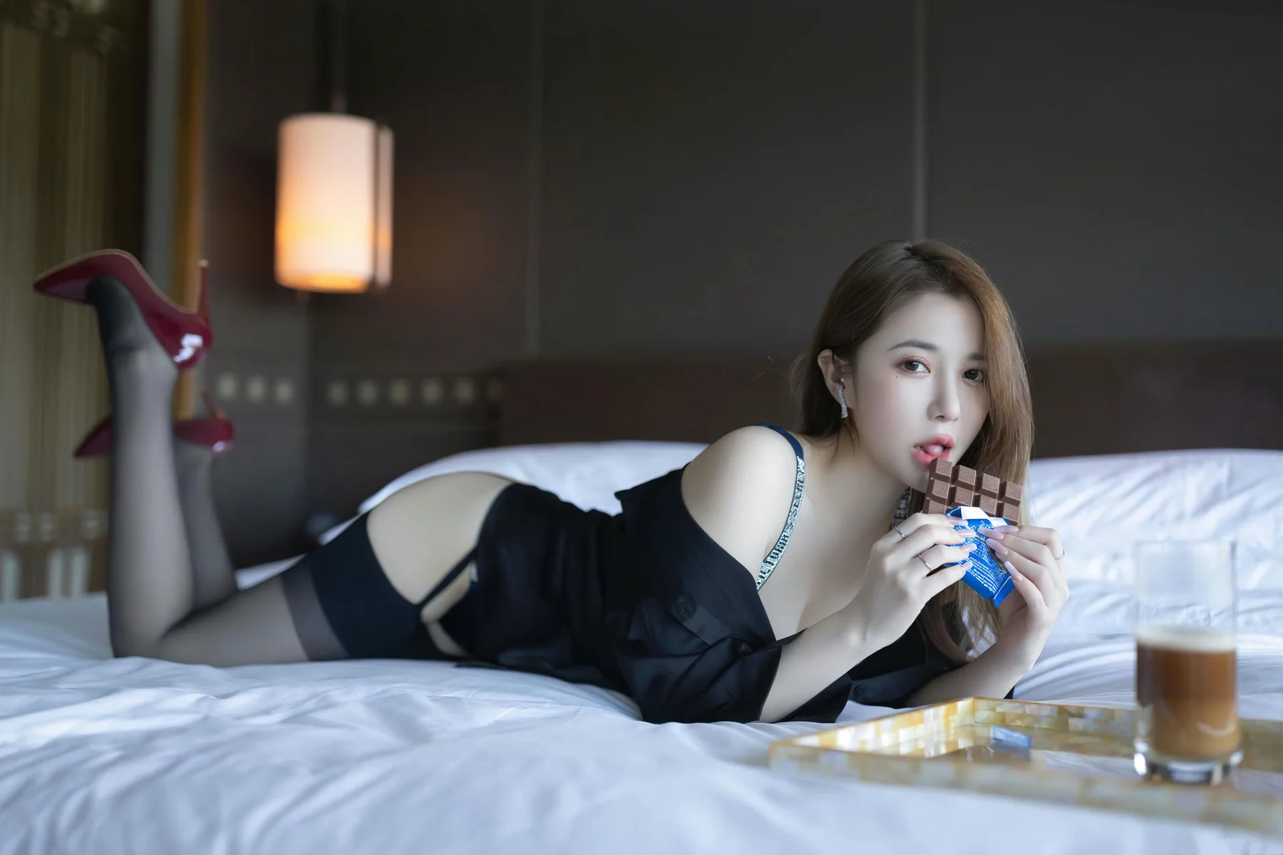 XiuRen 秀人 No.N308 鱼子酱Fish丝绸衬衫吊袜 - 44