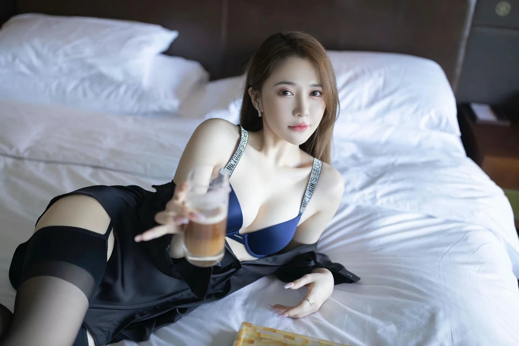 XiuRen 秀人 No.N308 鱼子酱Fish丝绸衬衫吊袜 - 49