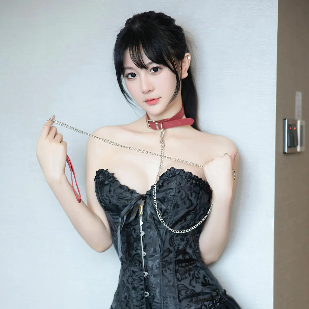 XiuRen 秀人 No.N337 谢小蒽黑丝香肩礼裙 - 20