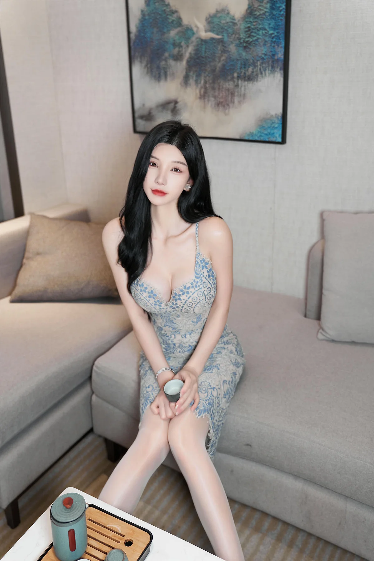 XiuRen 秀人 No.N349 周于希香肩肉丝美裙 - 24