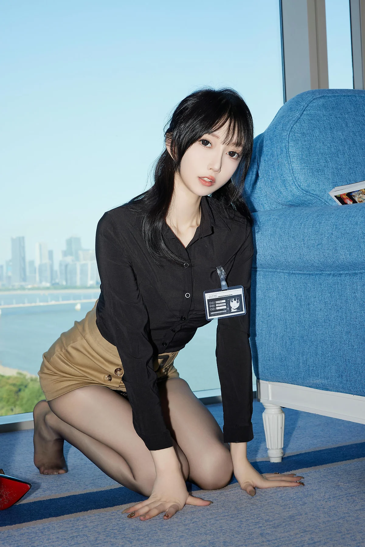 XiuRen 秀人 No.N367 玥儿玥黑丝红带玉体 - 14
