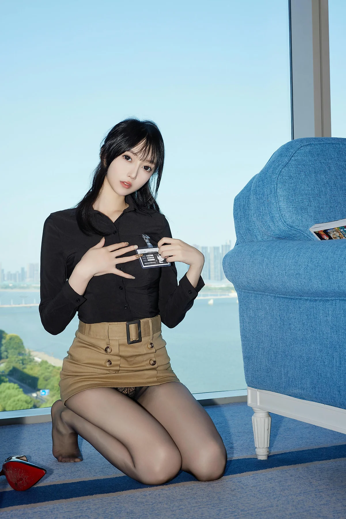 XiuRen 秀人 No.N367 玥儿玥黑丝红带玉体 - 15