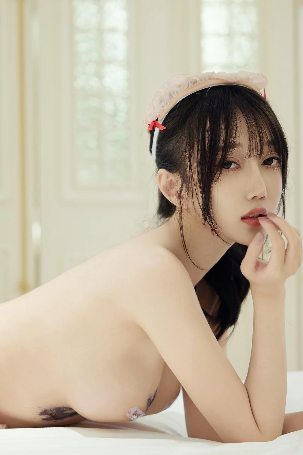 XiuRen 秀人 No.N376 玥儿玥制服透视粉色女仆 - 50