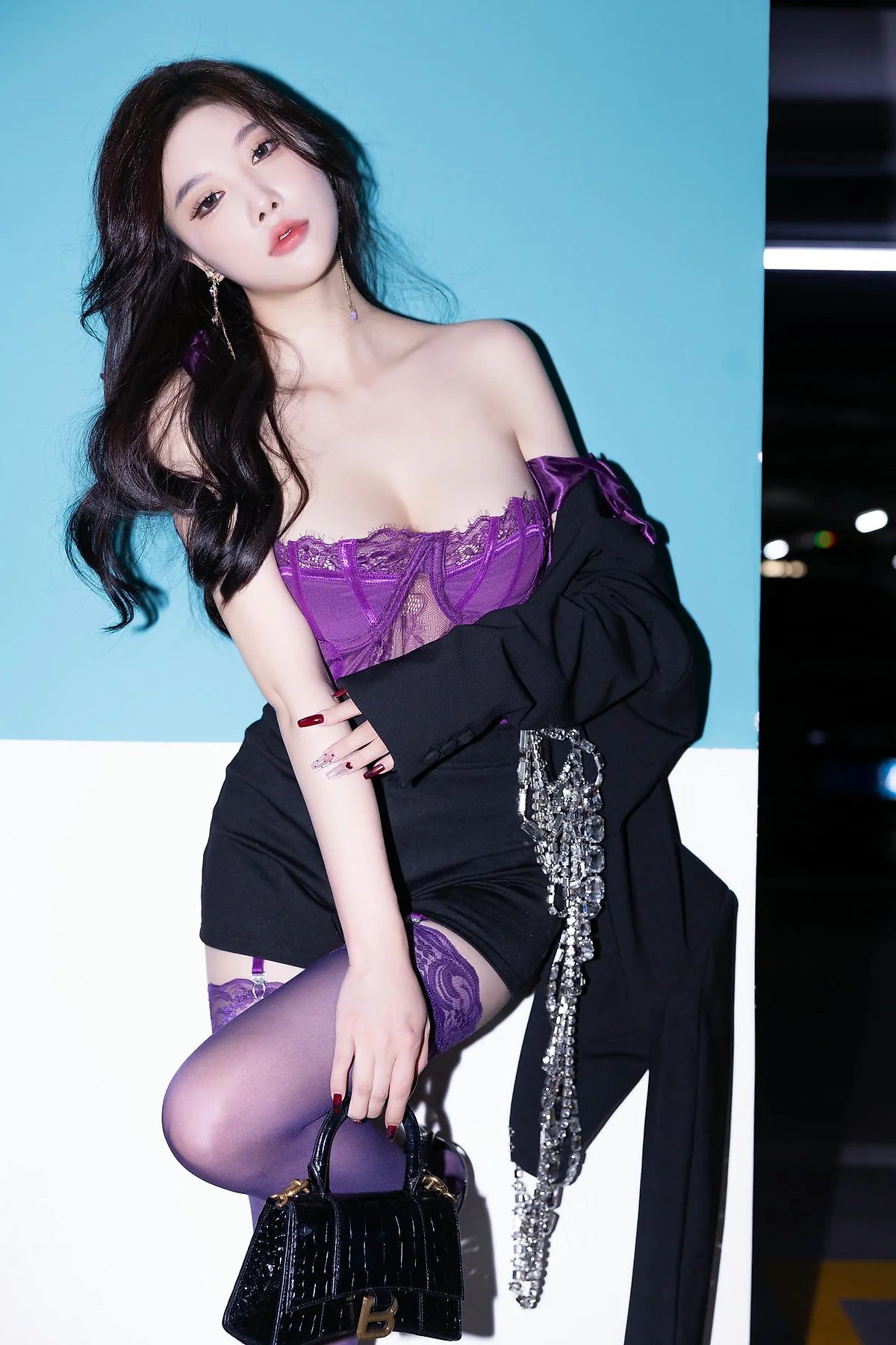 XiuRen 秀人 No.N379 杨晨晨紫色情趣透视服装 - 27