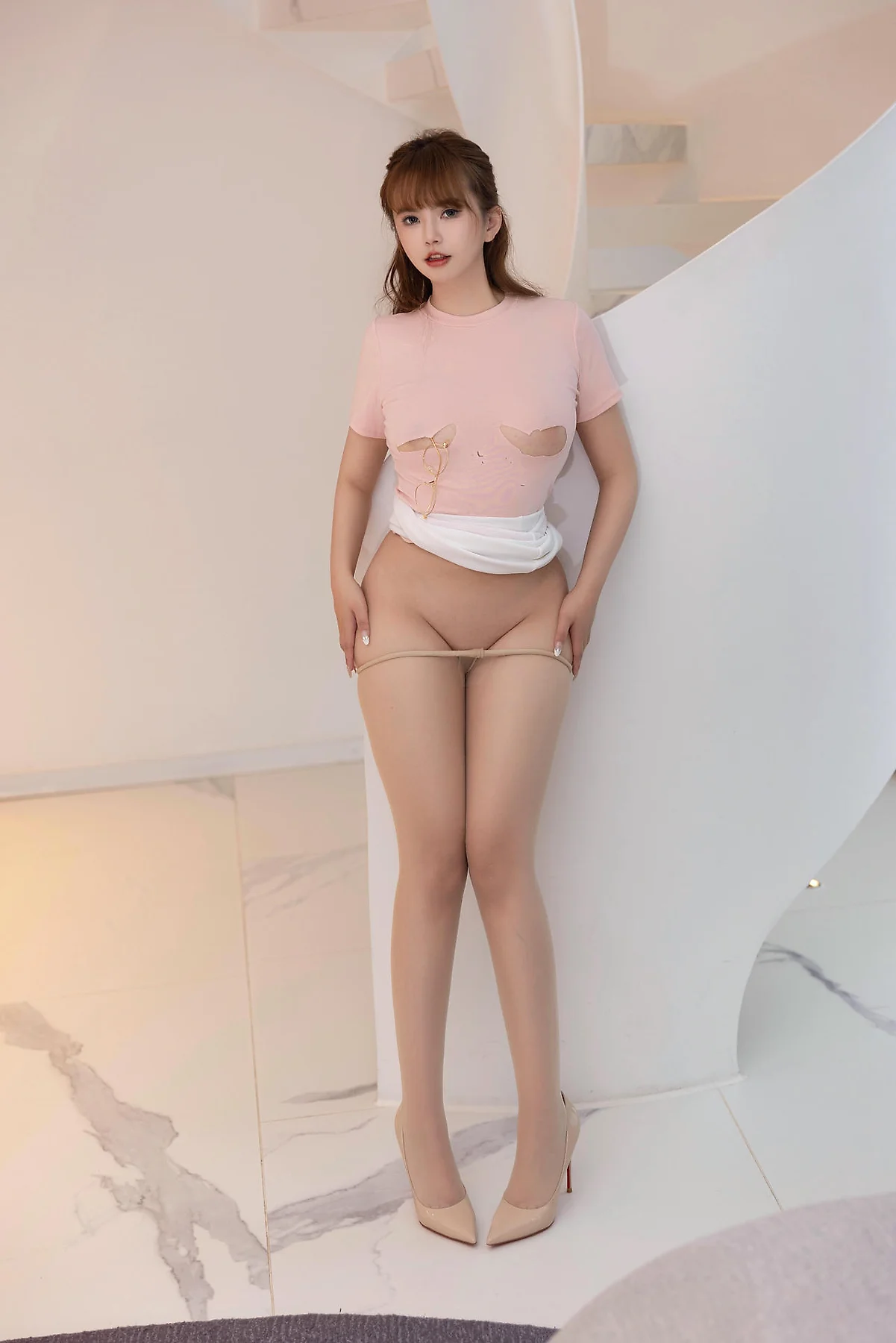 XiuRen 秀人 No.N400 张思允Nice无内性感肉色丝袜 - 57