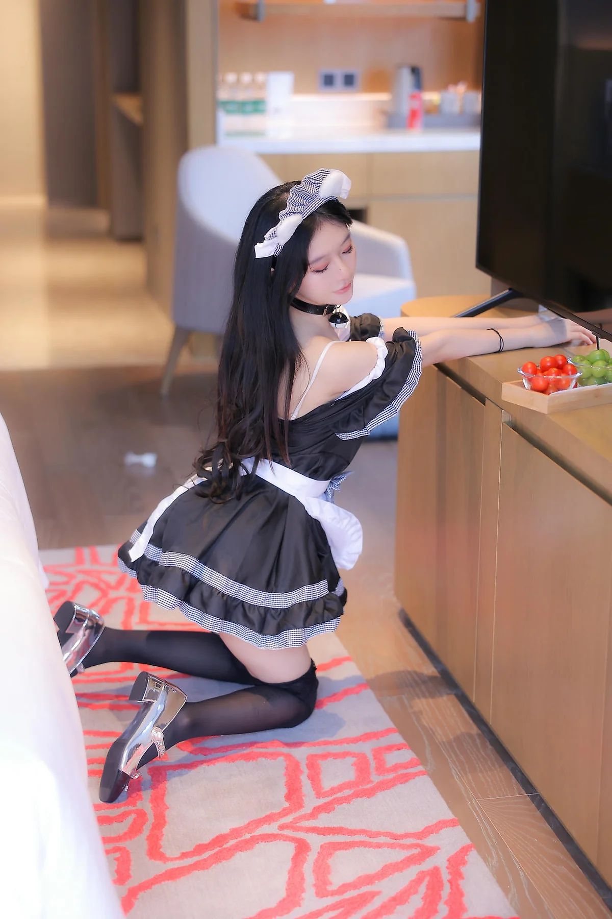 XiuRen 秀人 No.N416 谢小蒽翘臀女仆制服 - 44