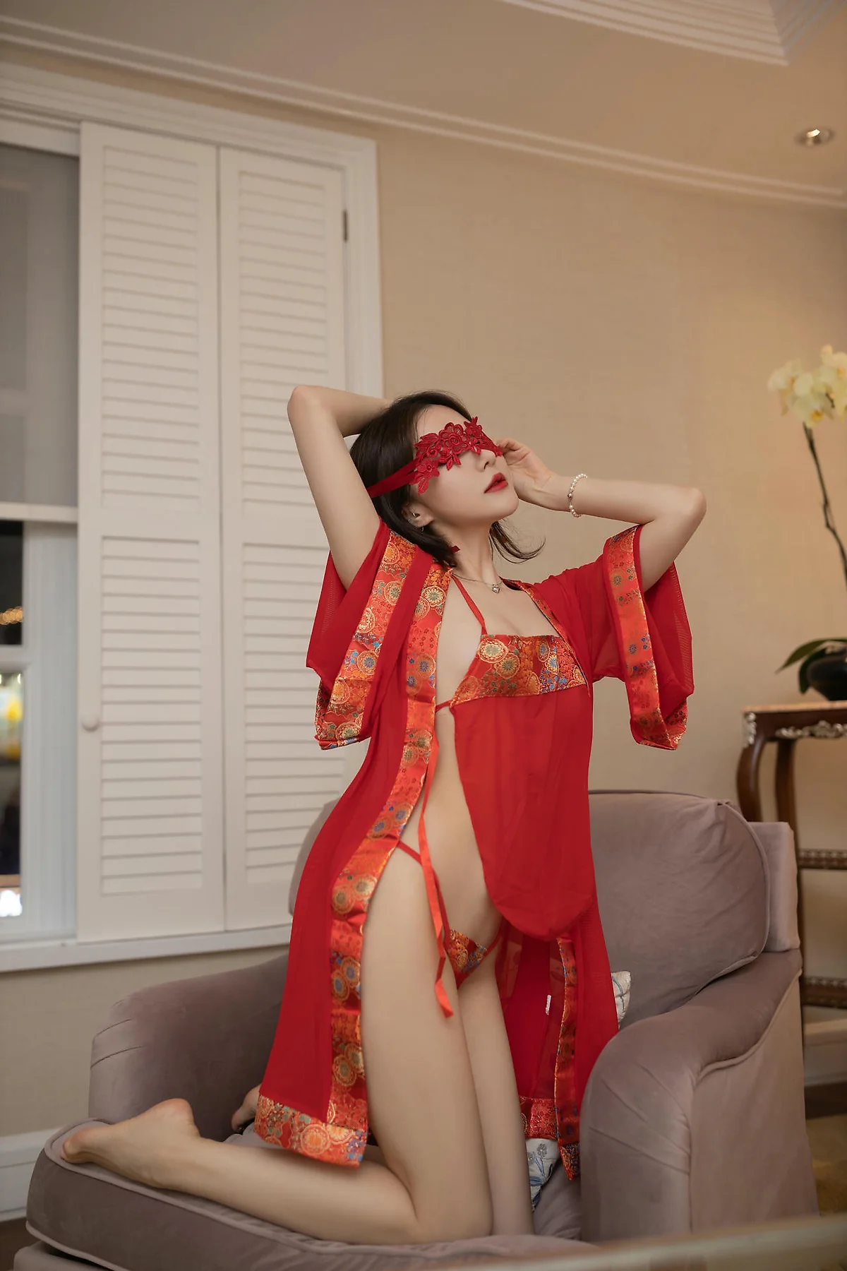 XiuRen 秀人 No.N418 鱼子酱Fish红色古装制服 - 13