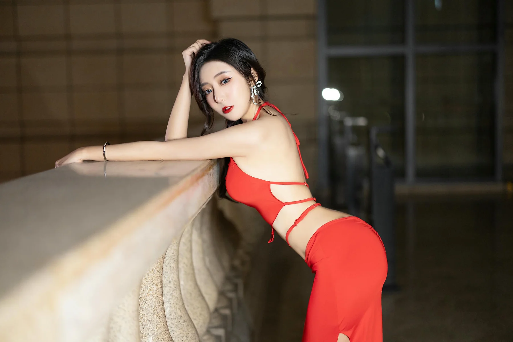 XiuRen 秀人 No.N428 王馨瑶红色裙子透视情趣 - 12