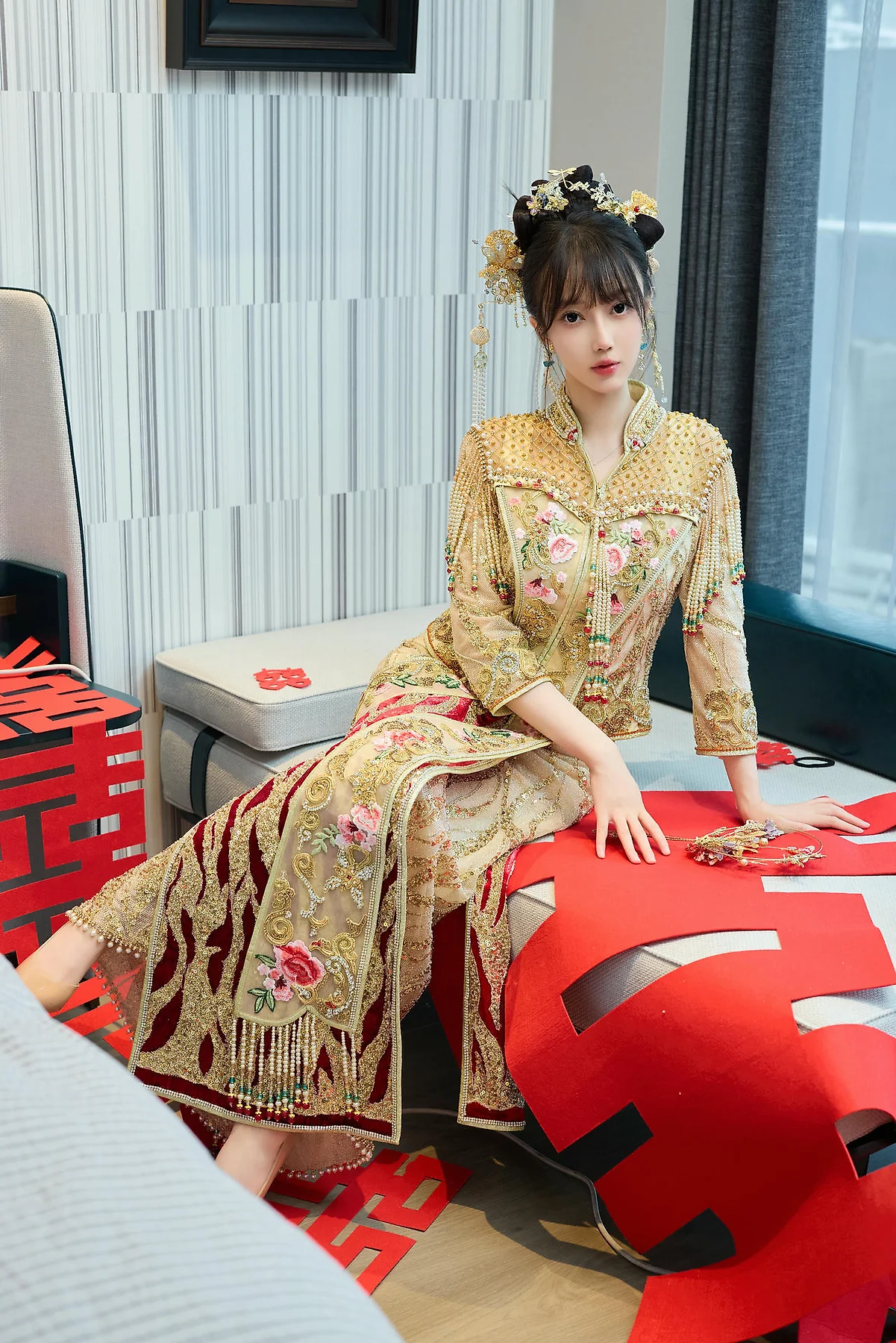 XiuRen 秀人 No.N447 玥儿玥性感秀禾服 - 12
