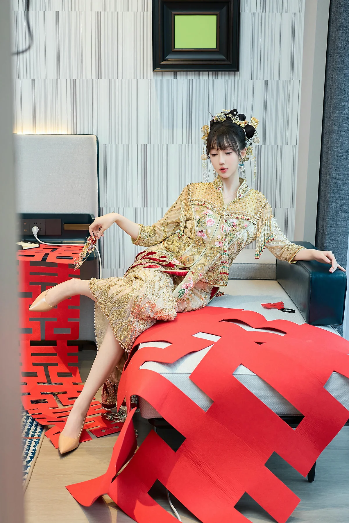 XiuRen 秀人 No.N447 玥儿玥性感秀禾服 - 15