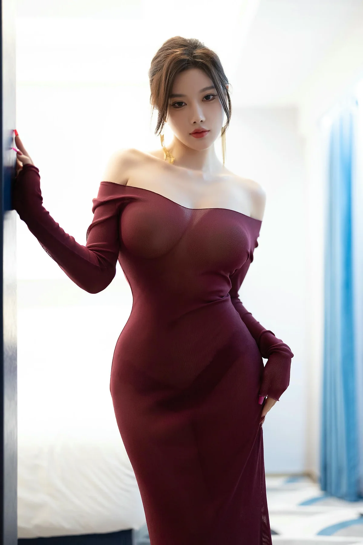XiuRen 秀人 No.N451 杨晨晨香肩连衣短裙 - 57