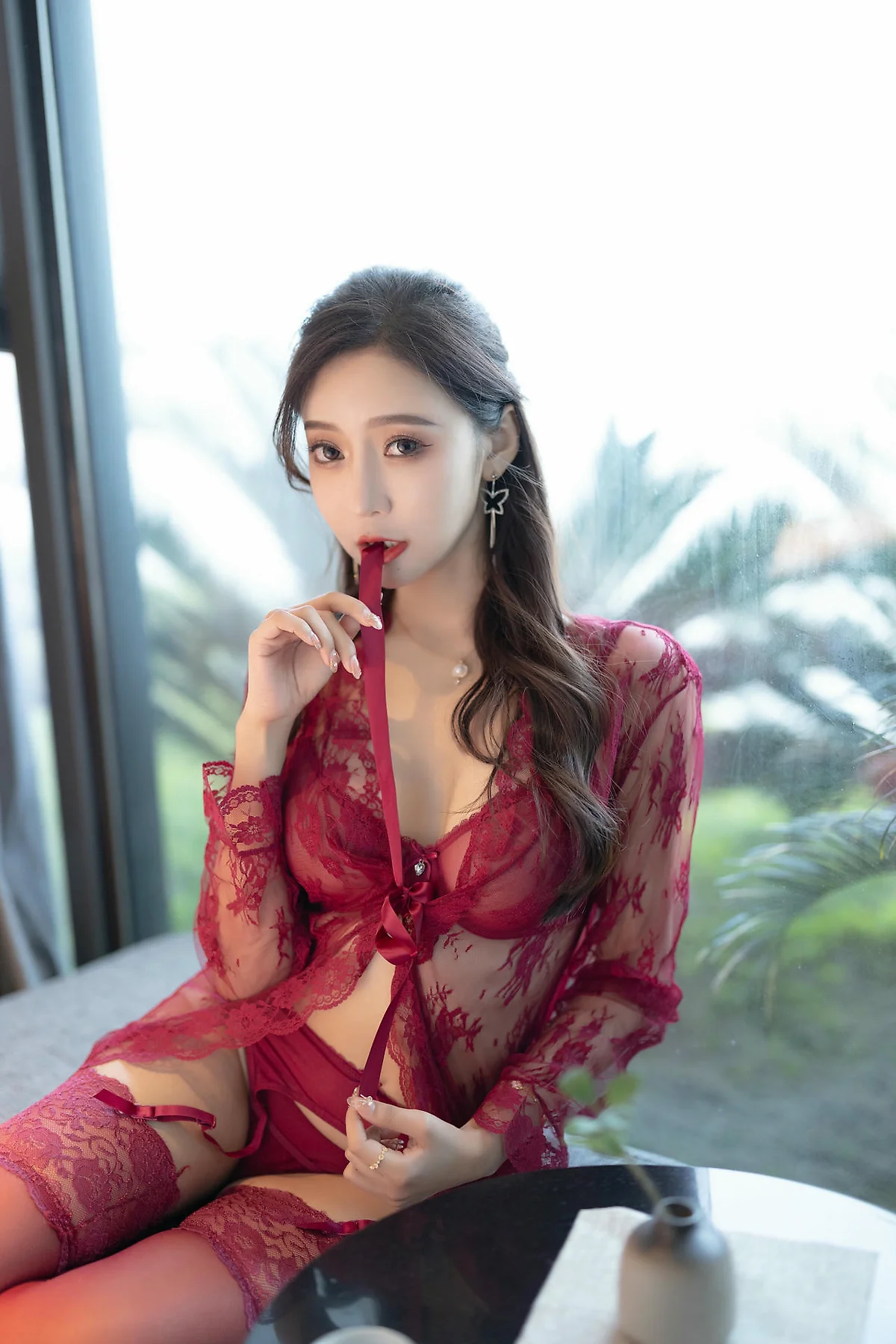 XiuRen 秀人 No.N457 王馨瑶蕾丝情趣高跟套装 - 9
