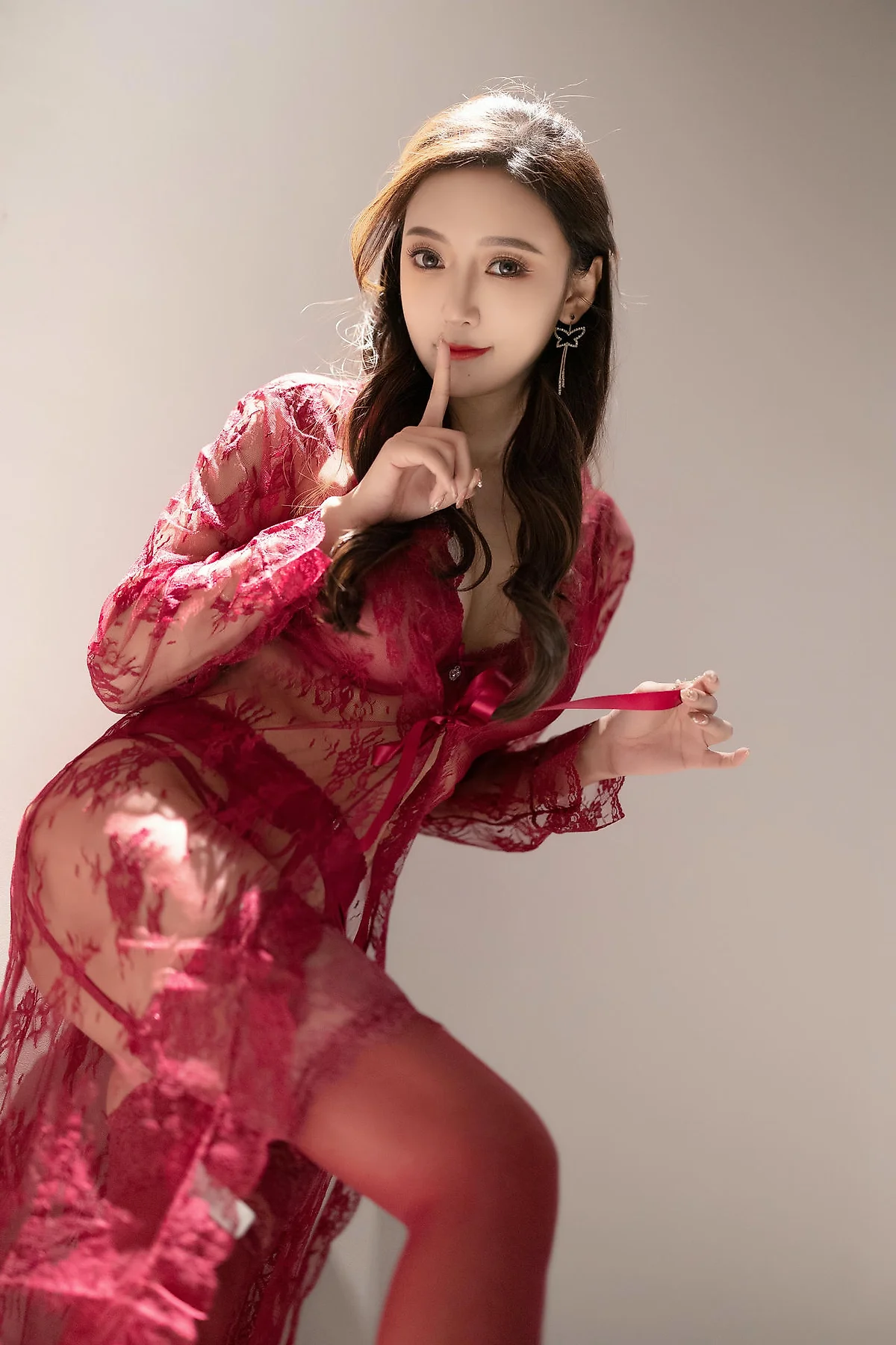 XiuRen 秀人 No.N457 王馨瑶蕾丝情趣高跟套装 - 19