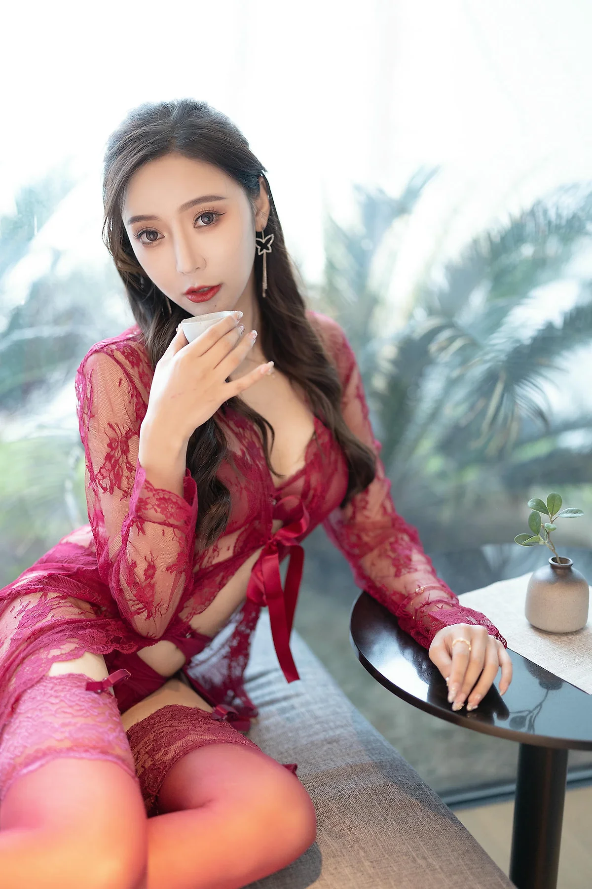 XiuRen 秀人 No.N457 王馨瑶蕾丝情趣高跟套装 - 22